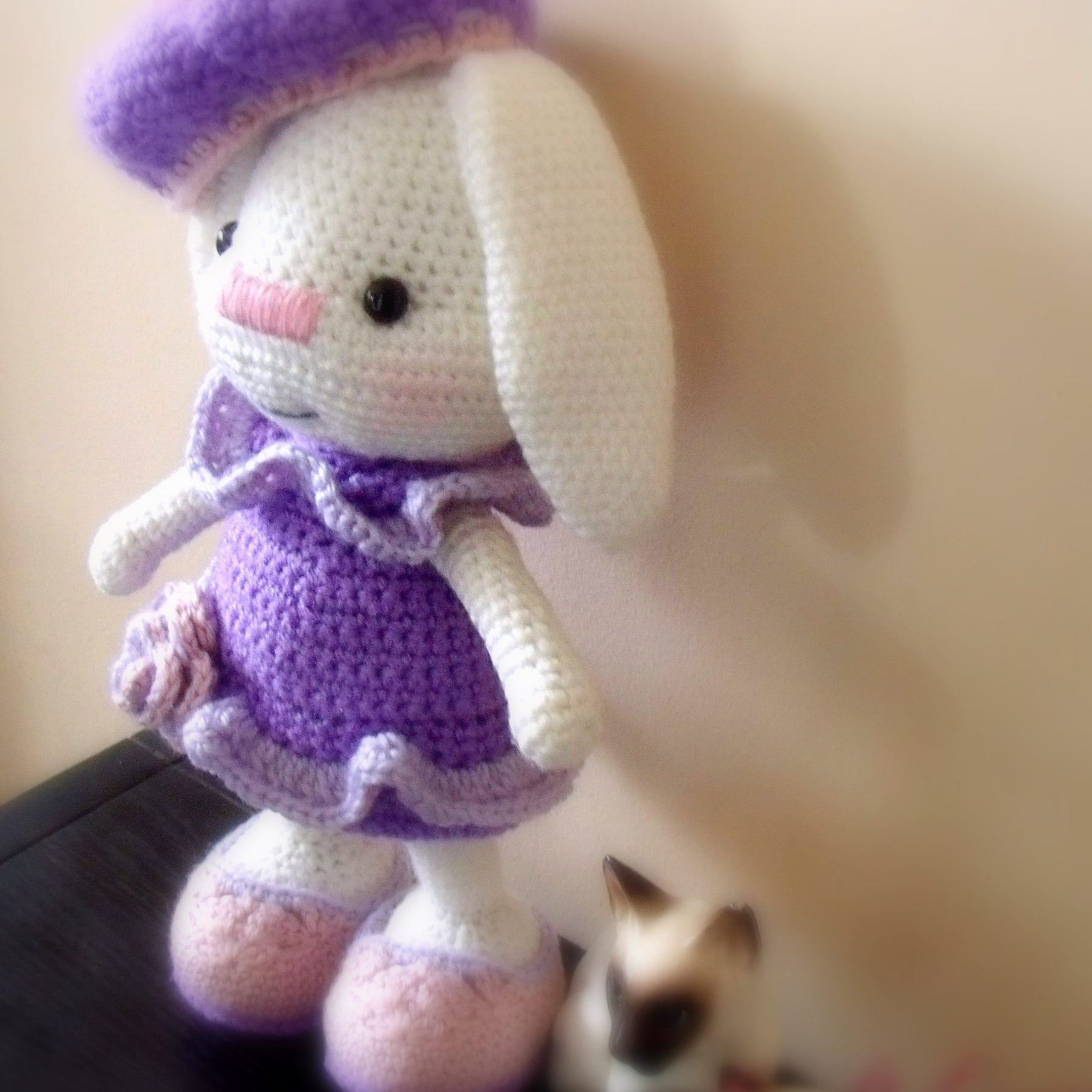 Bunny Girl Doll – Crochet Amigurumi Rabbit – Purple and Pink