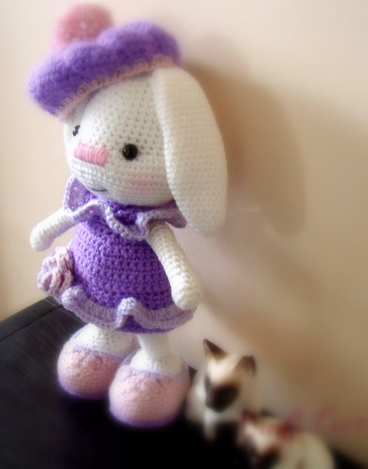 Bunny Girl Doll – Crochet Amigurumi Rabbit – Purple and Pink