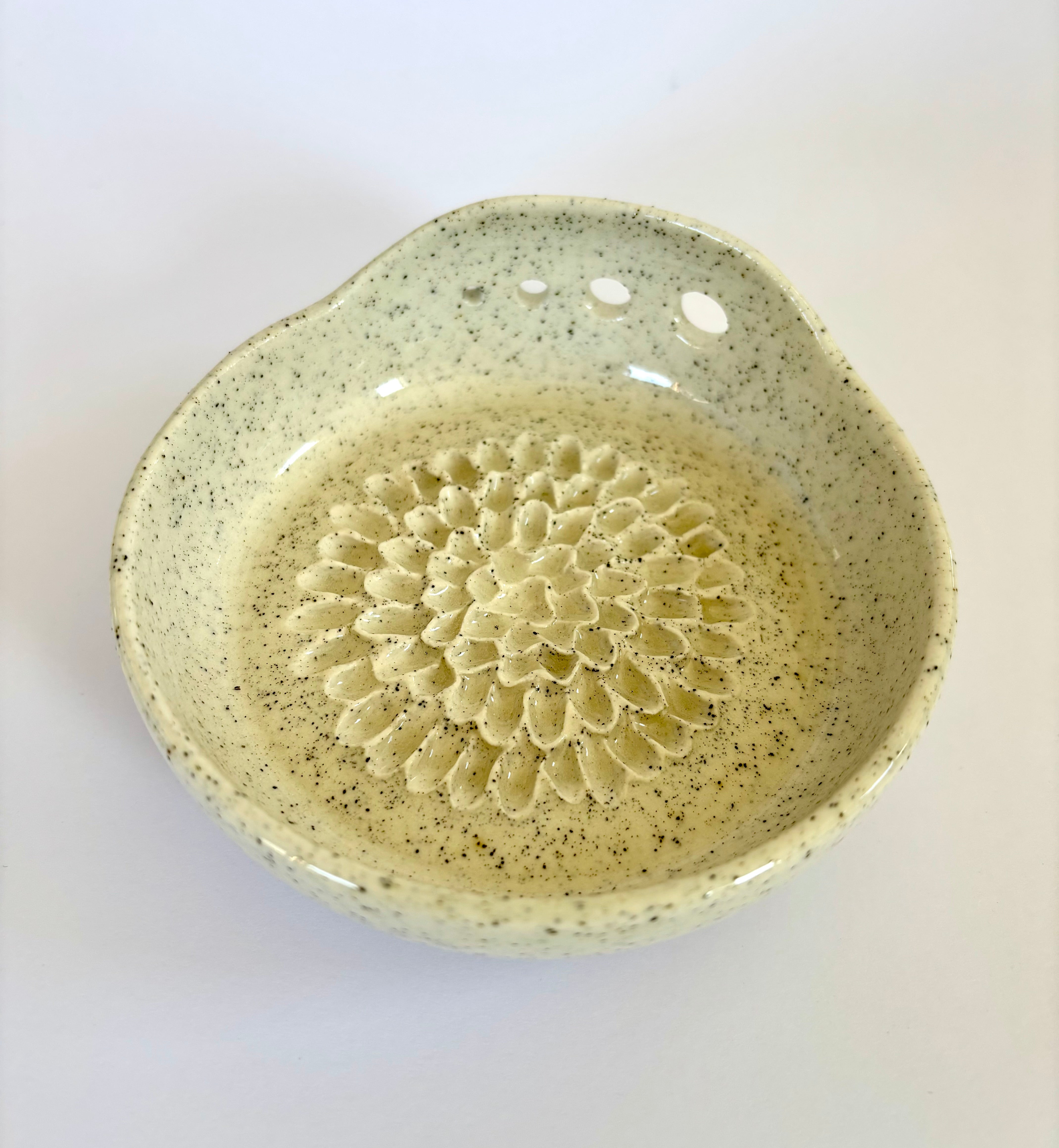 Ceramic Garlic/Ginger Grater and Herb Stripper - Hand Made Ceramic