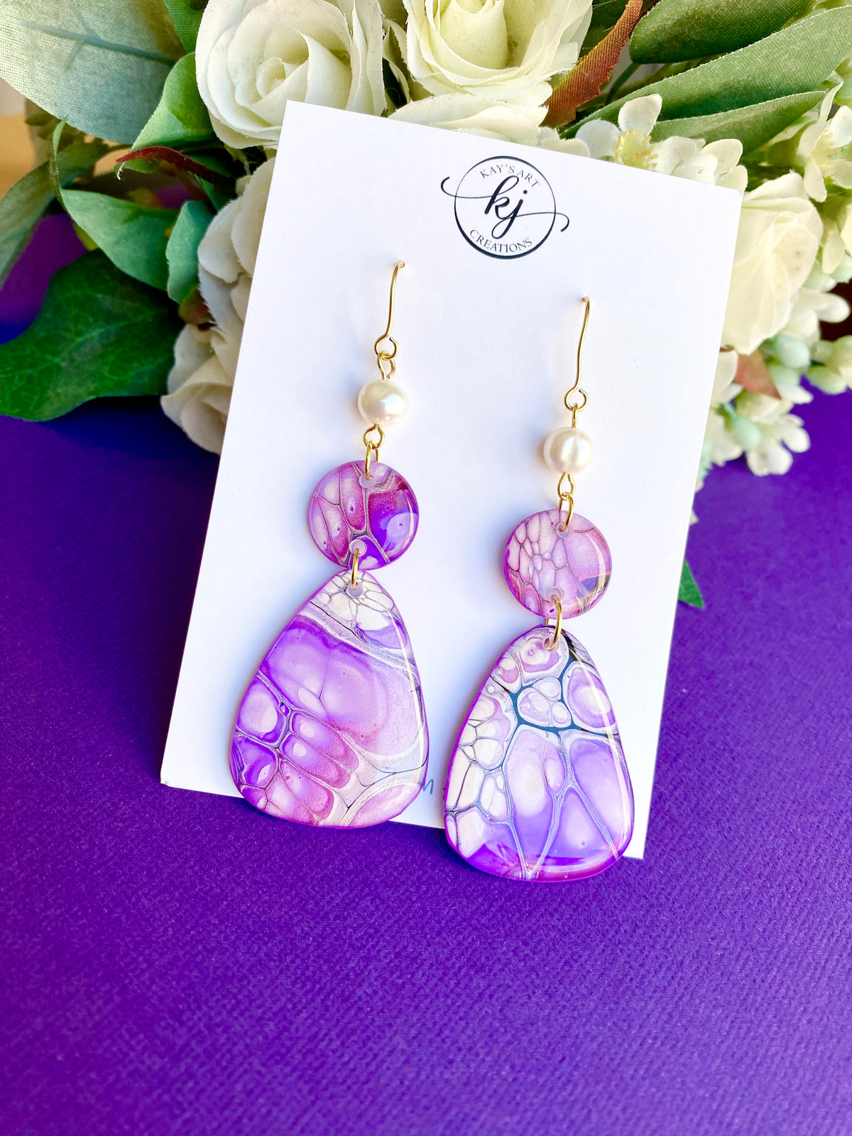 Freshwater Pearl Collection Lilac Earrings