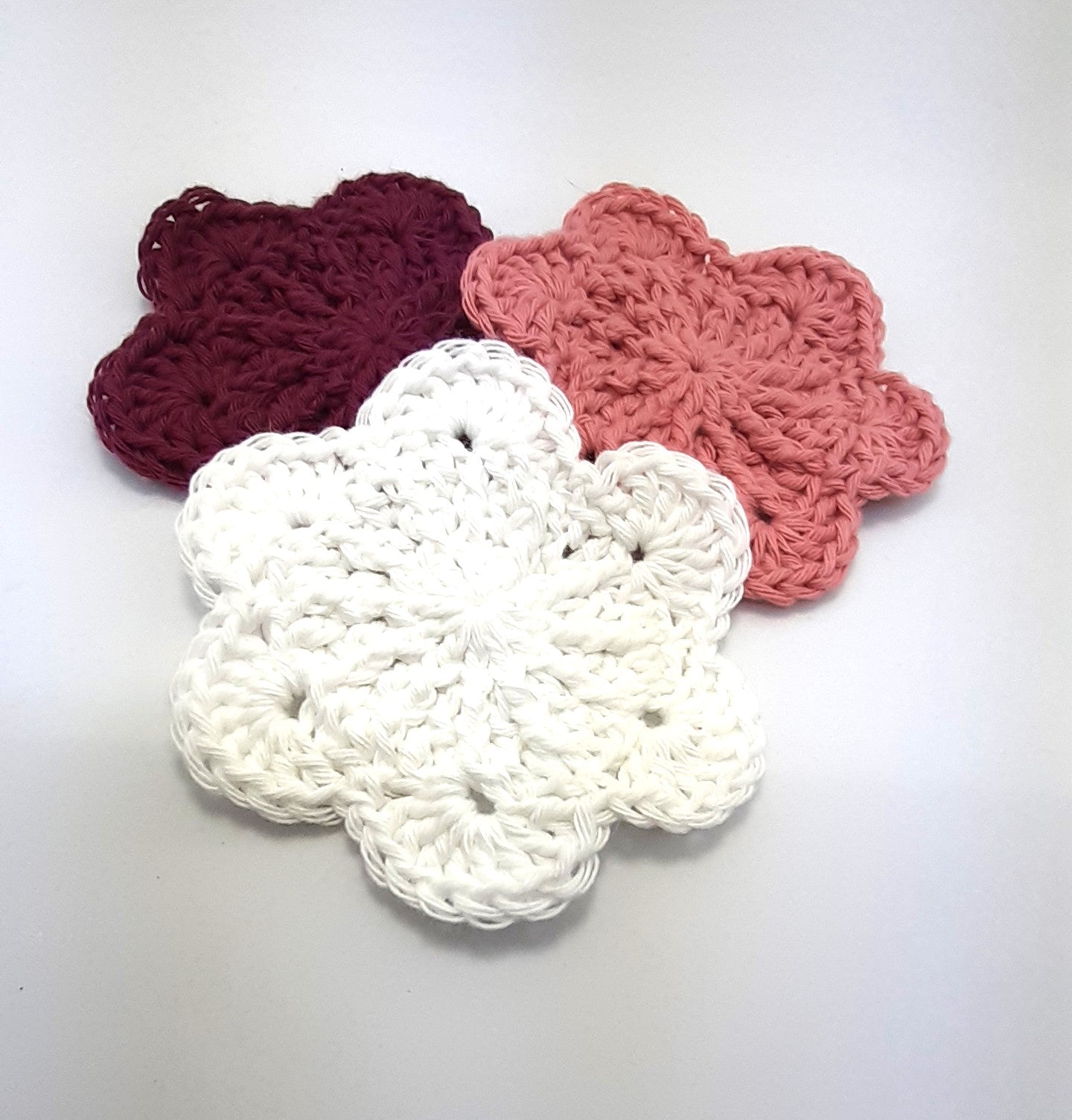 Cotton Facial Washers, set of 3