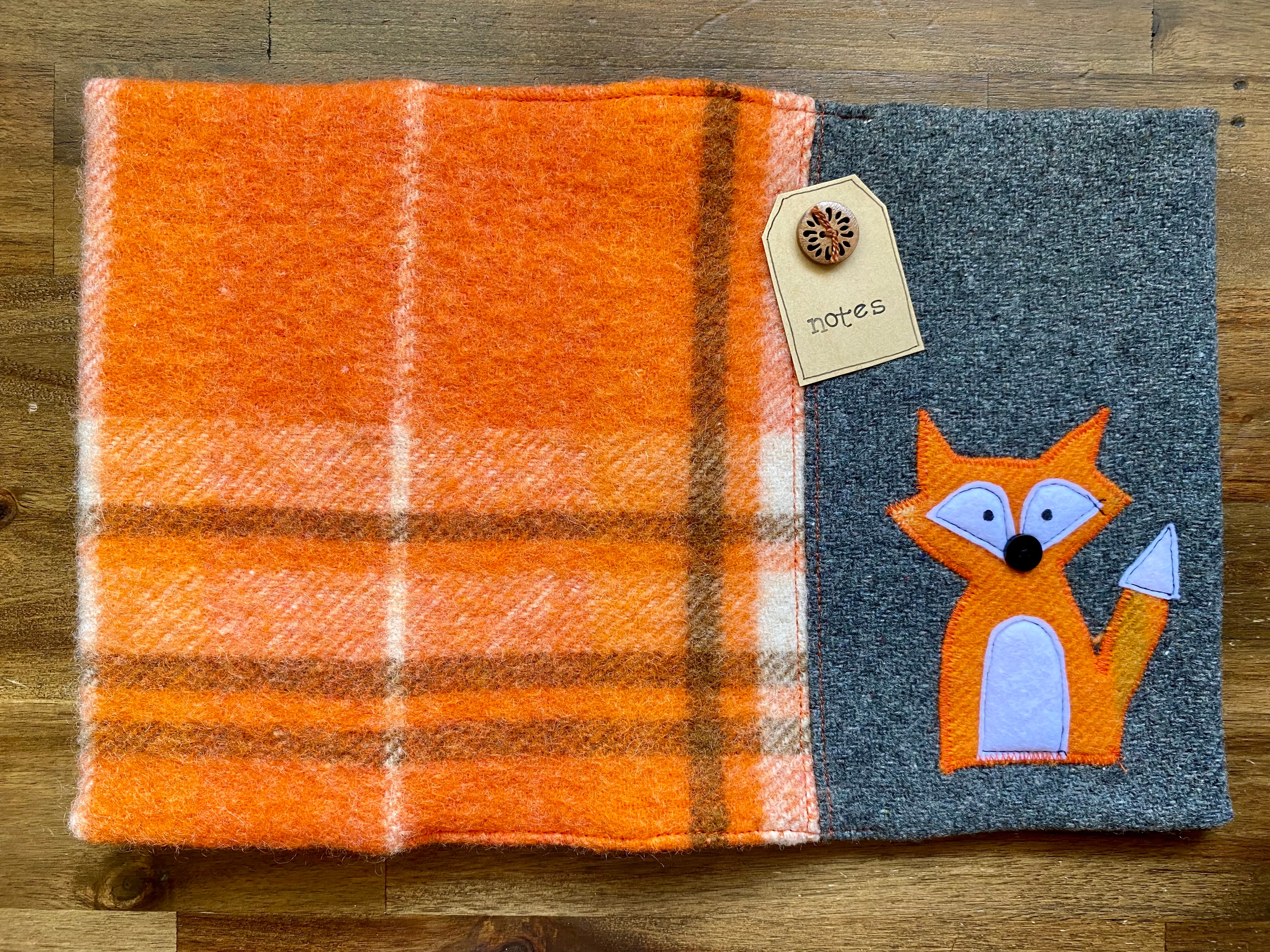 A5 Upcycled Notebook Fox