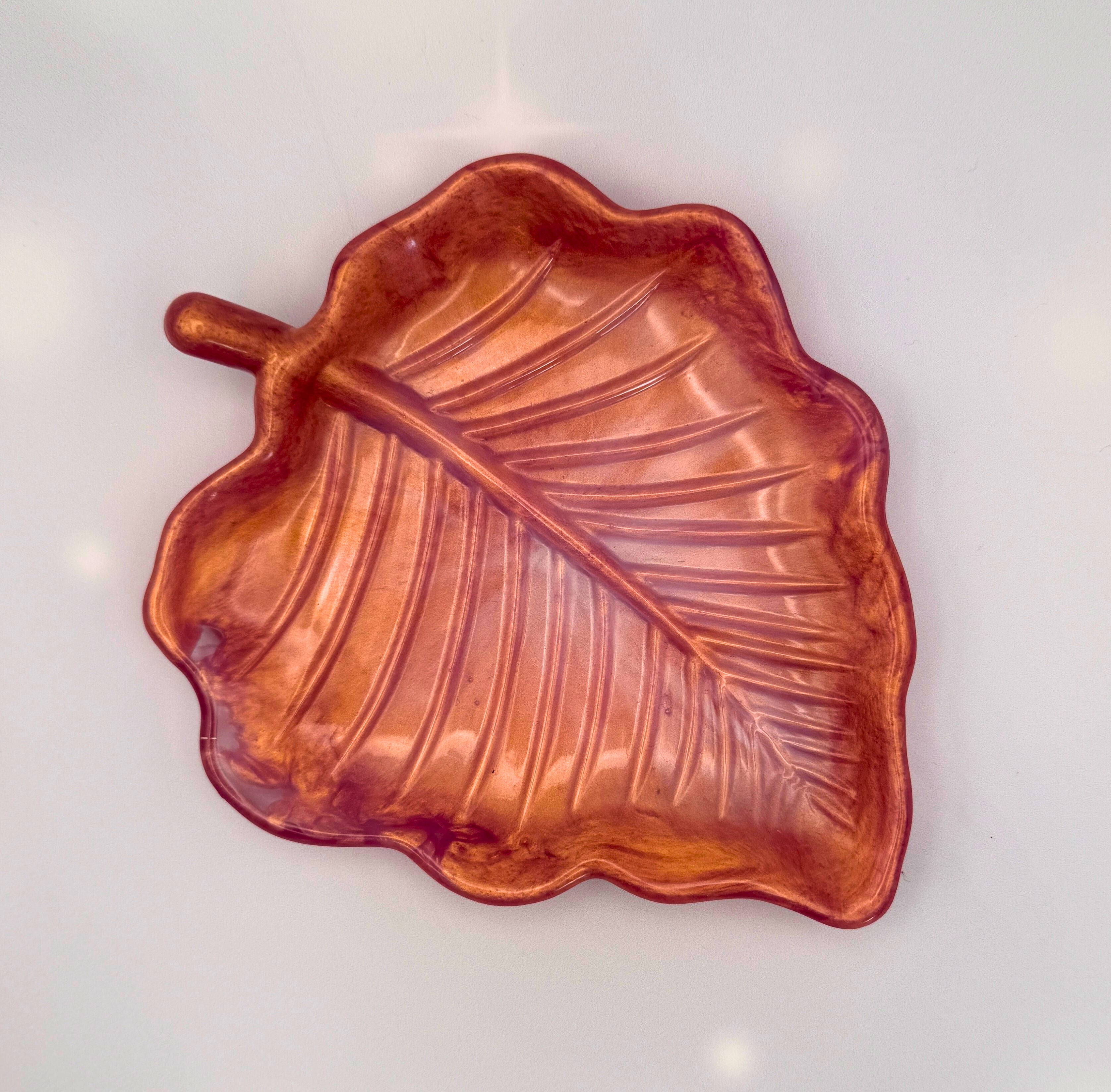 Un-be-leaf-able handmade resin leaf trays