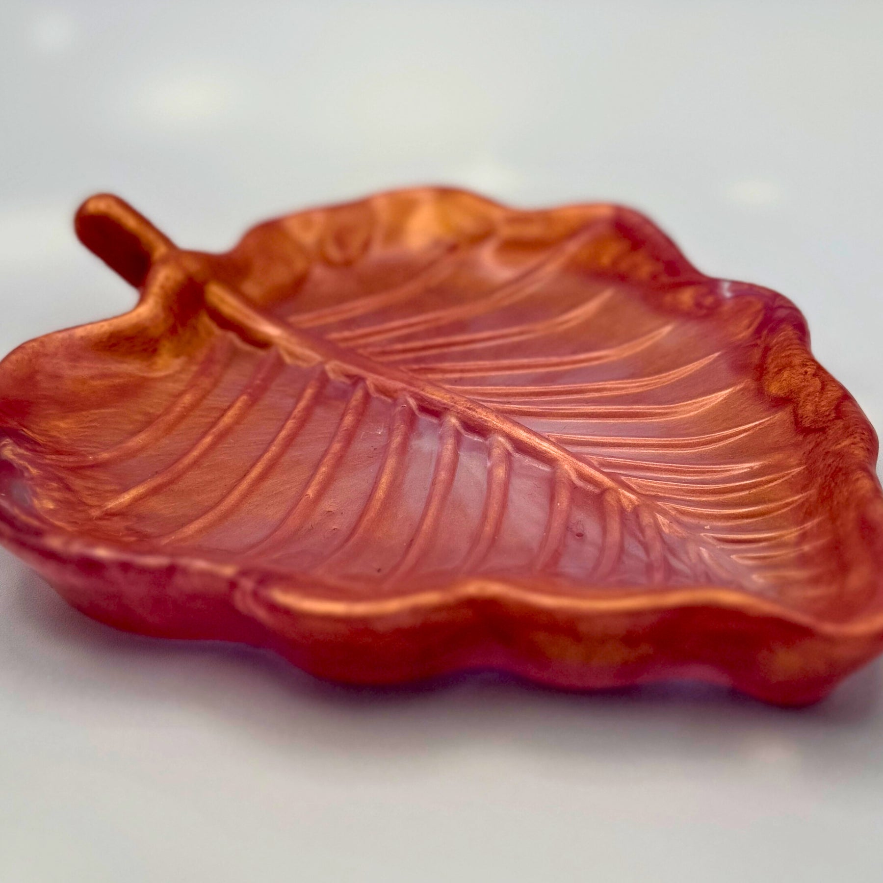 Un-be-leaf-able handmade resin leaf trays