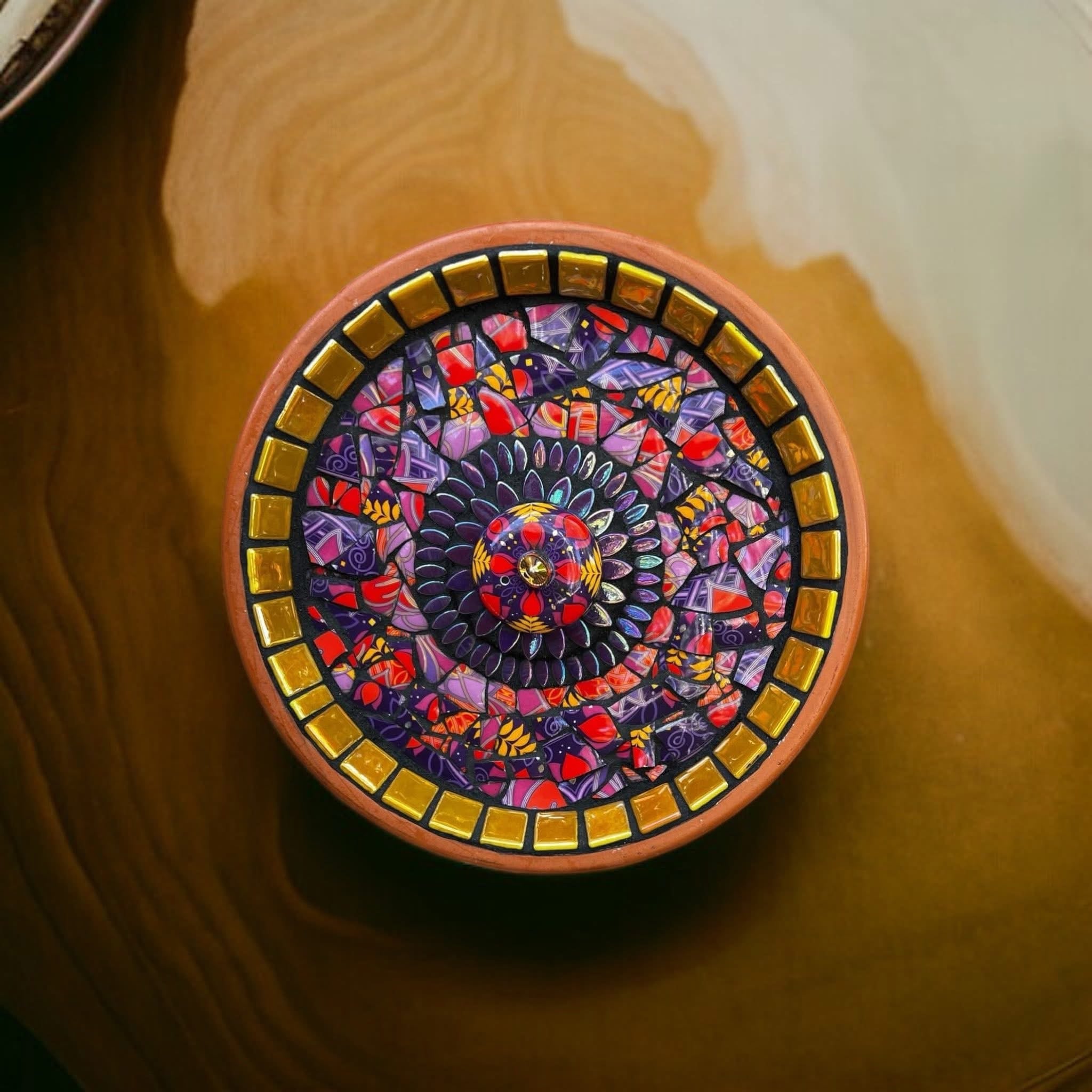 Mosaic Bee Bath.