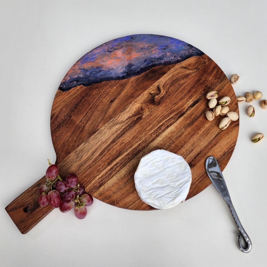 "Sunset Horizon" - resin Charcuterie Board