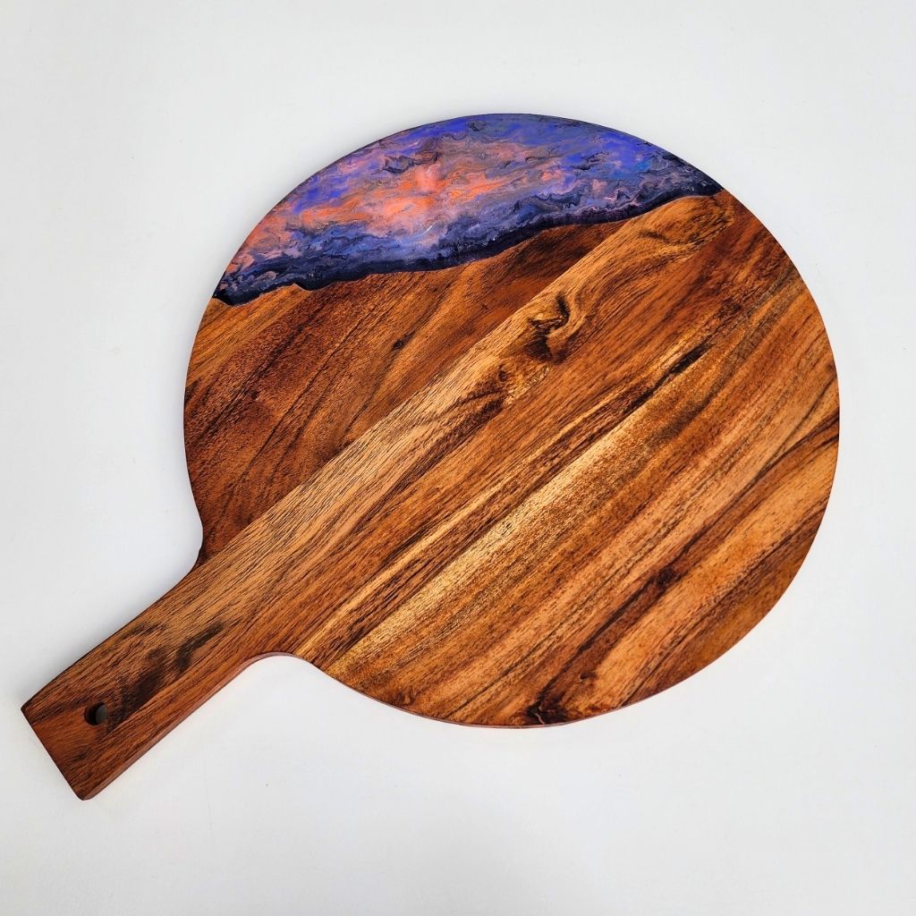 "Sunset Horizon" - resin Charcuterie Board