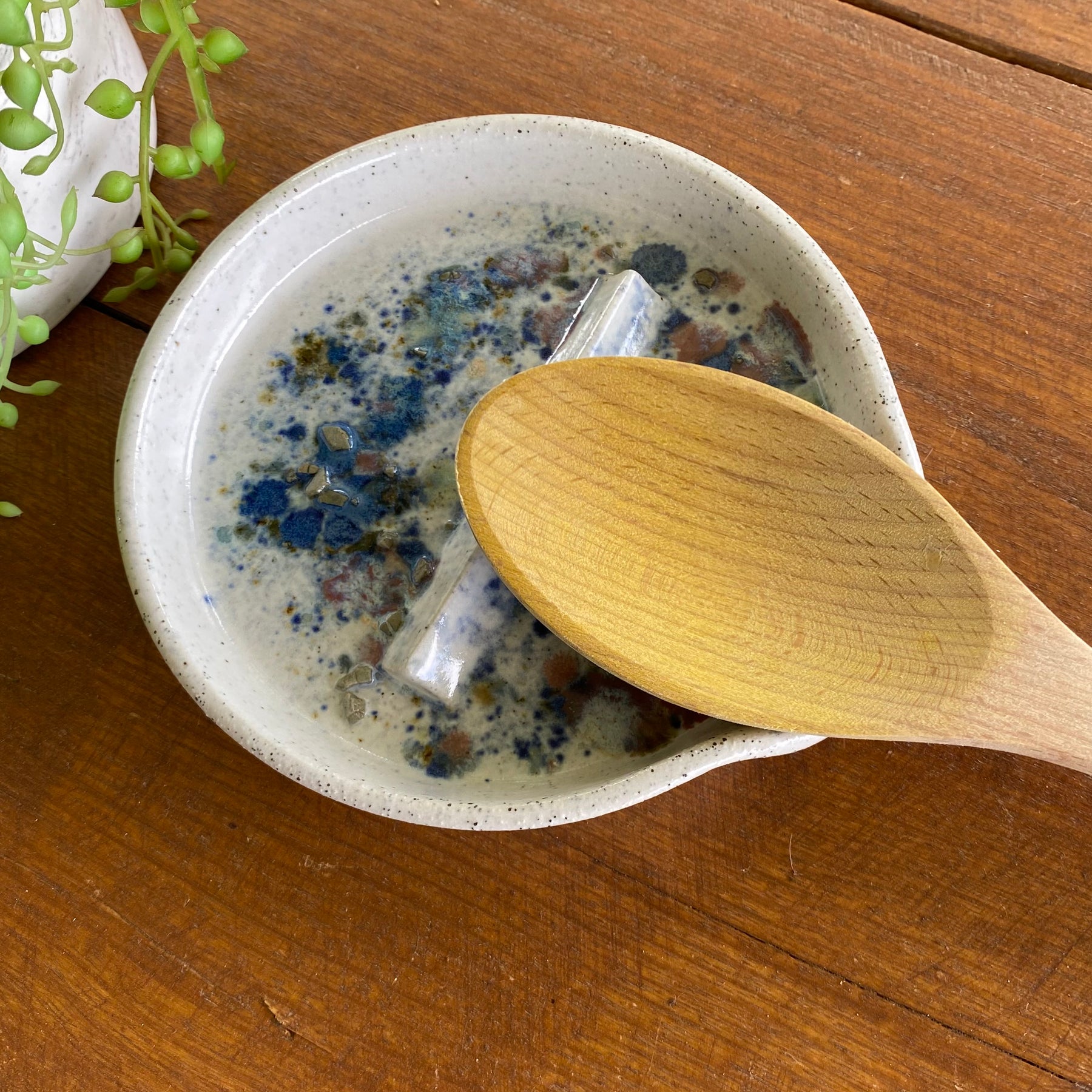 Handmade Ceramic Egg Cracking Plate|Spoon Rest|Handmade Pottery