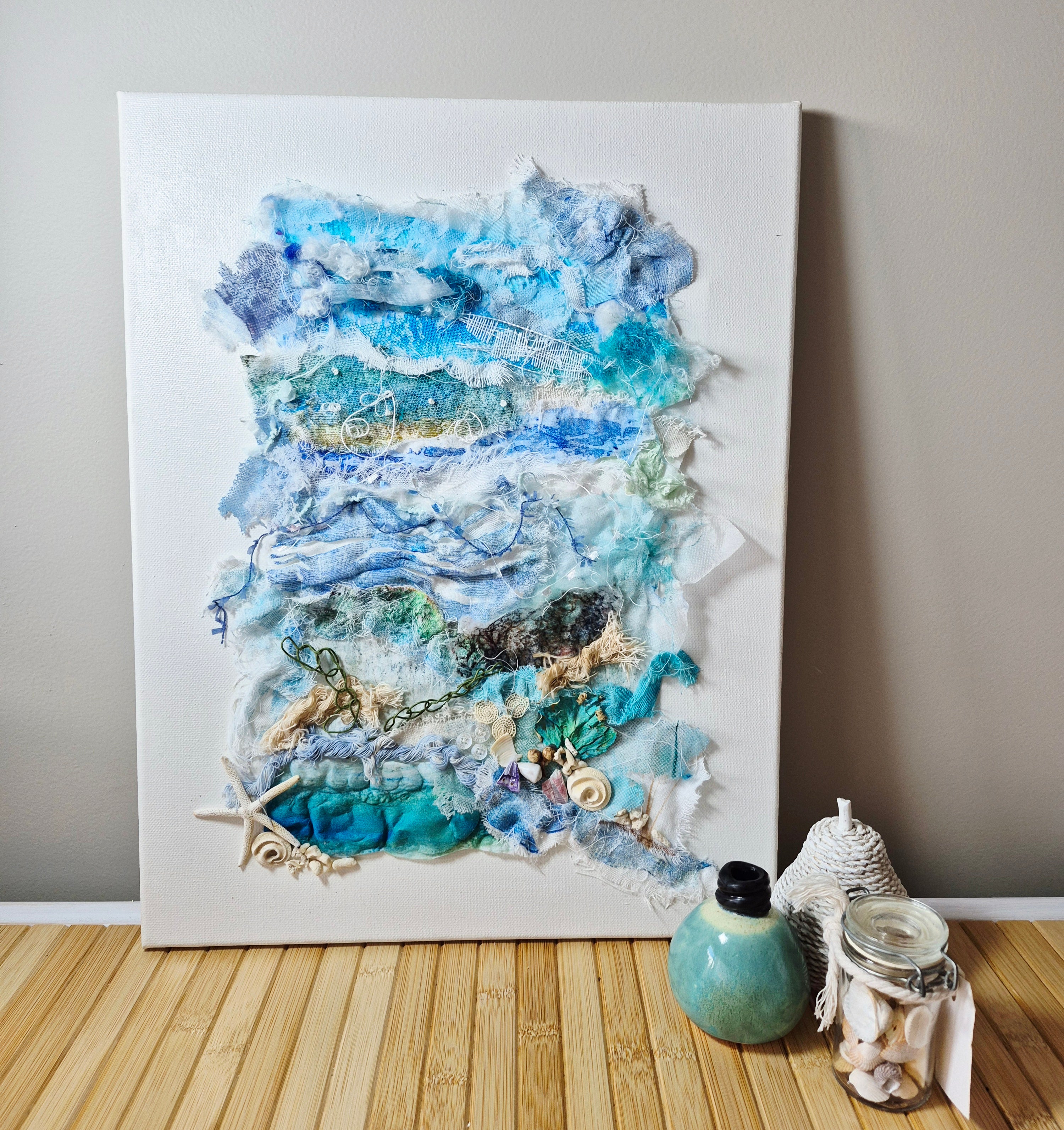 Stormy Seas Mixed Media Art Work