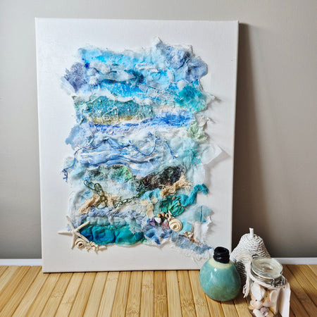 Stormy Seas Mixed Media Art Work