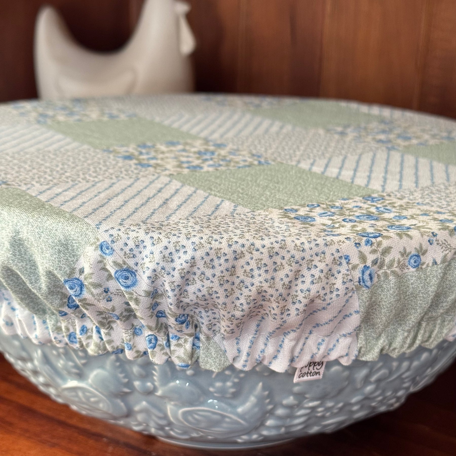 Country Style Reversible Bowl Cover - Patchwork & Gingham