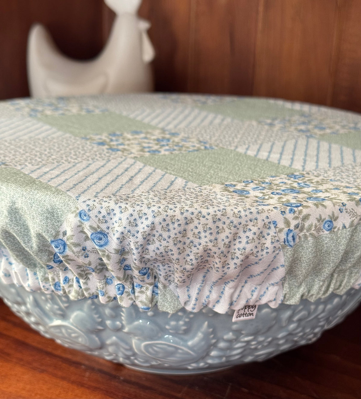 Country Style Reversible Bowl Cover - Patchwork & Gingham