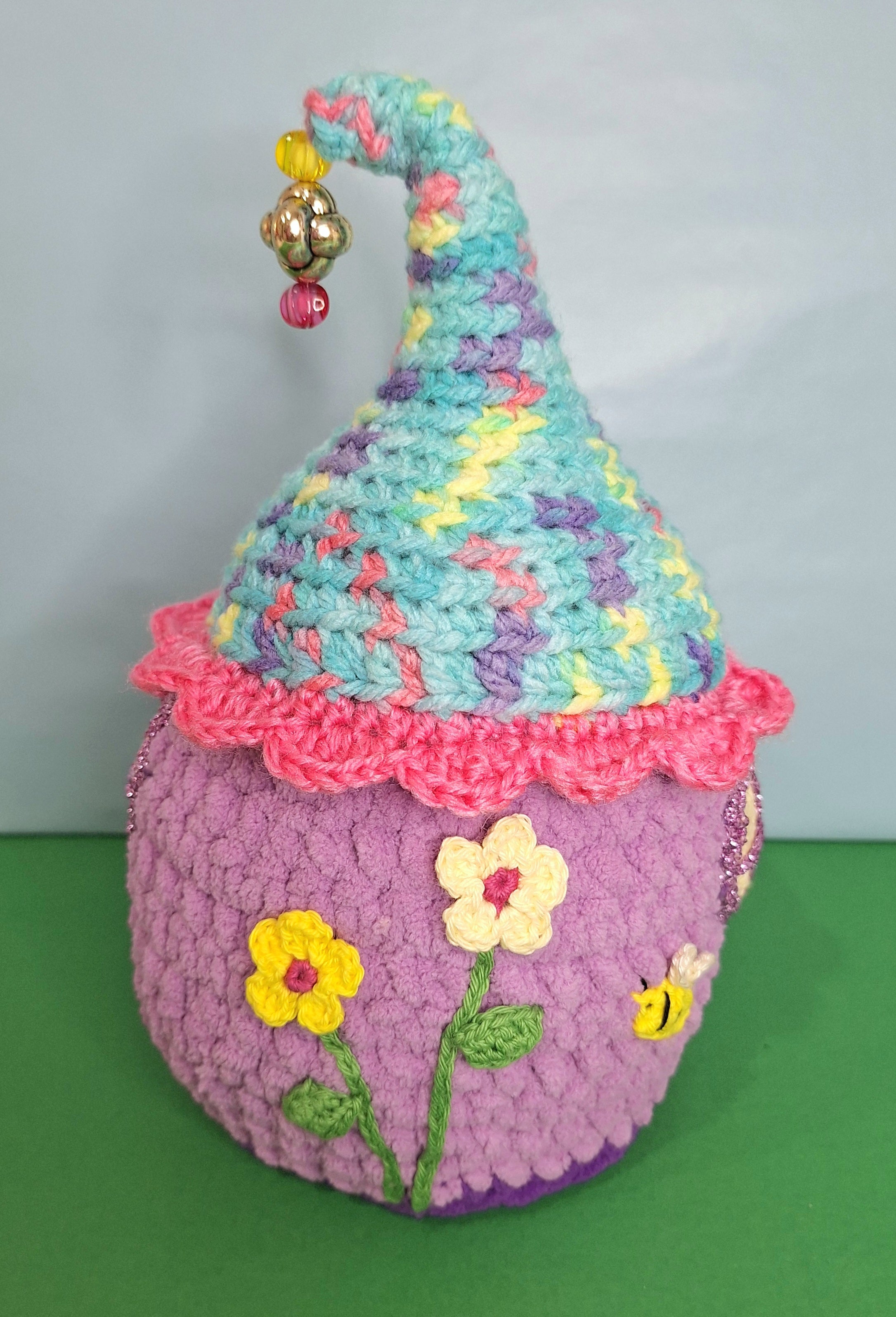 Enchanted Crochet Fairy House Play Set with Two Fairies