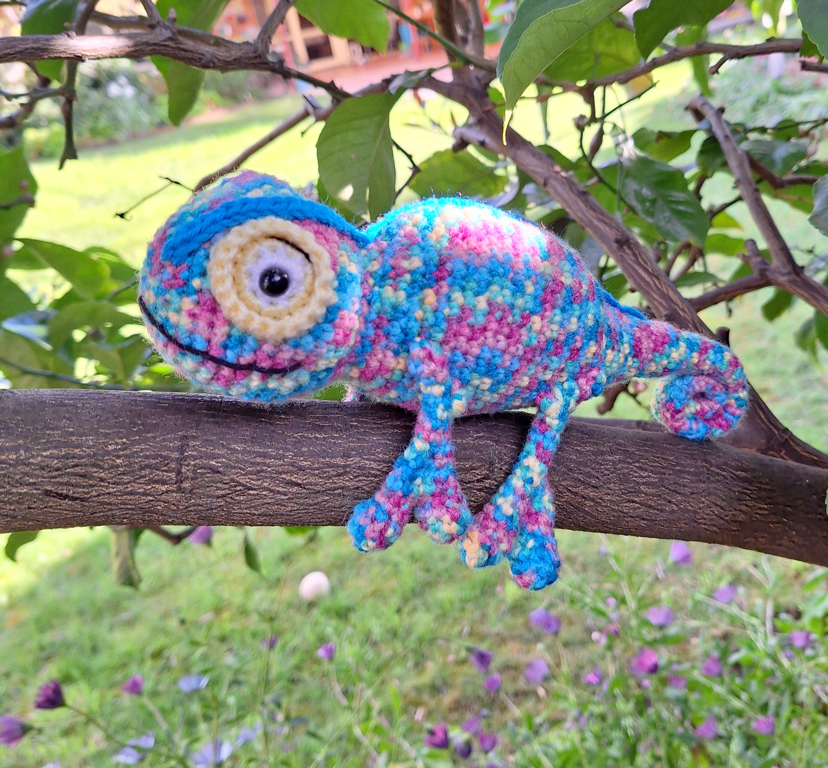 Handmade Crochet Chameleon