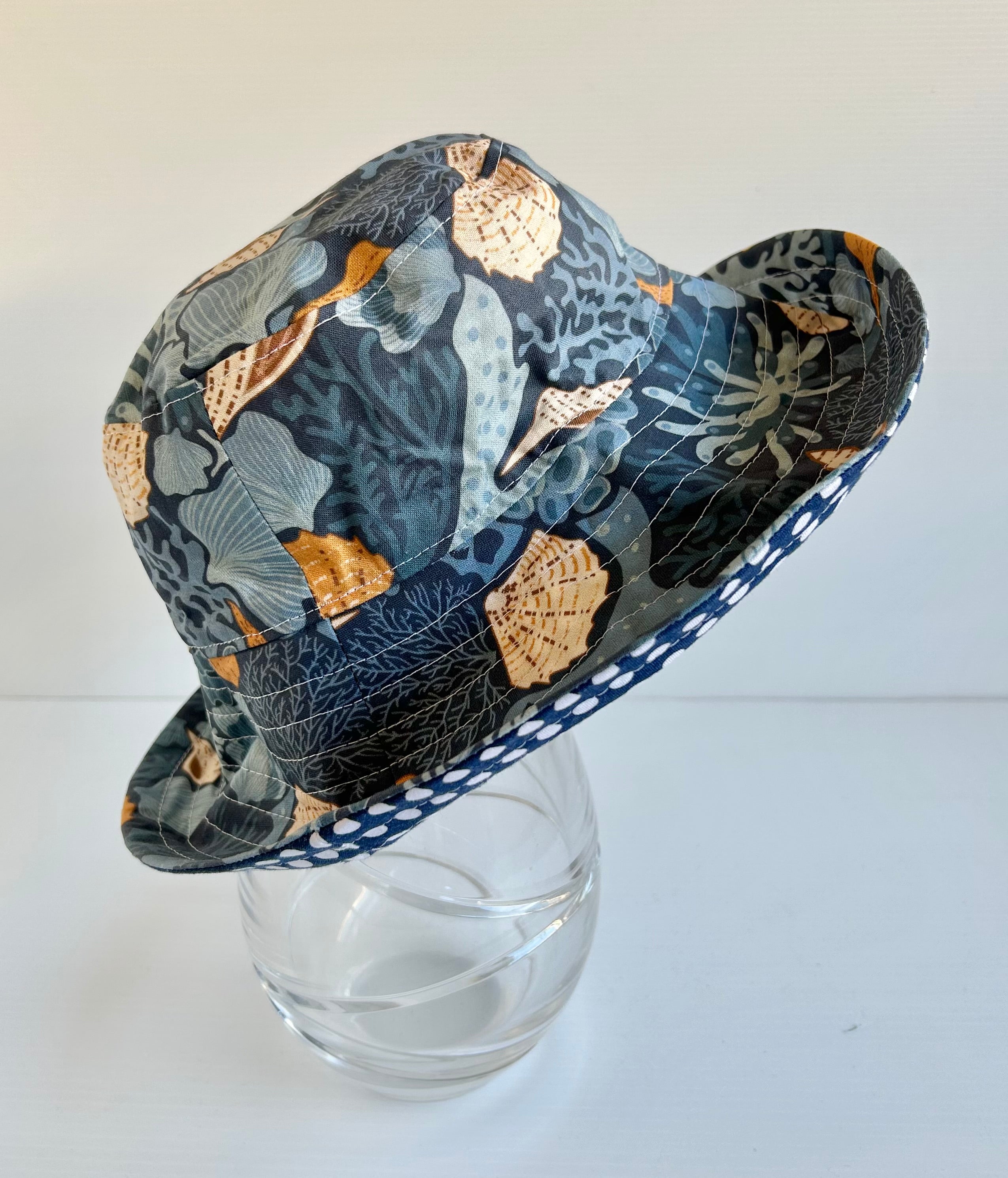 Ready to post- Small size wide brim hats with chin strap- reduced price