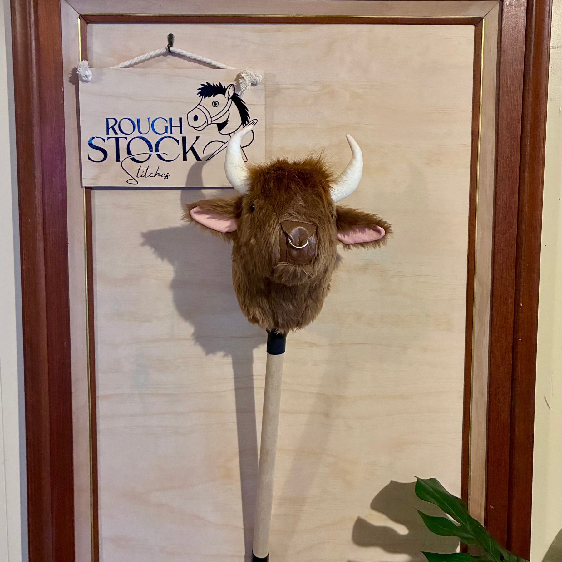Highland Cow Hobby Horse-Children’s Ride-on Toy