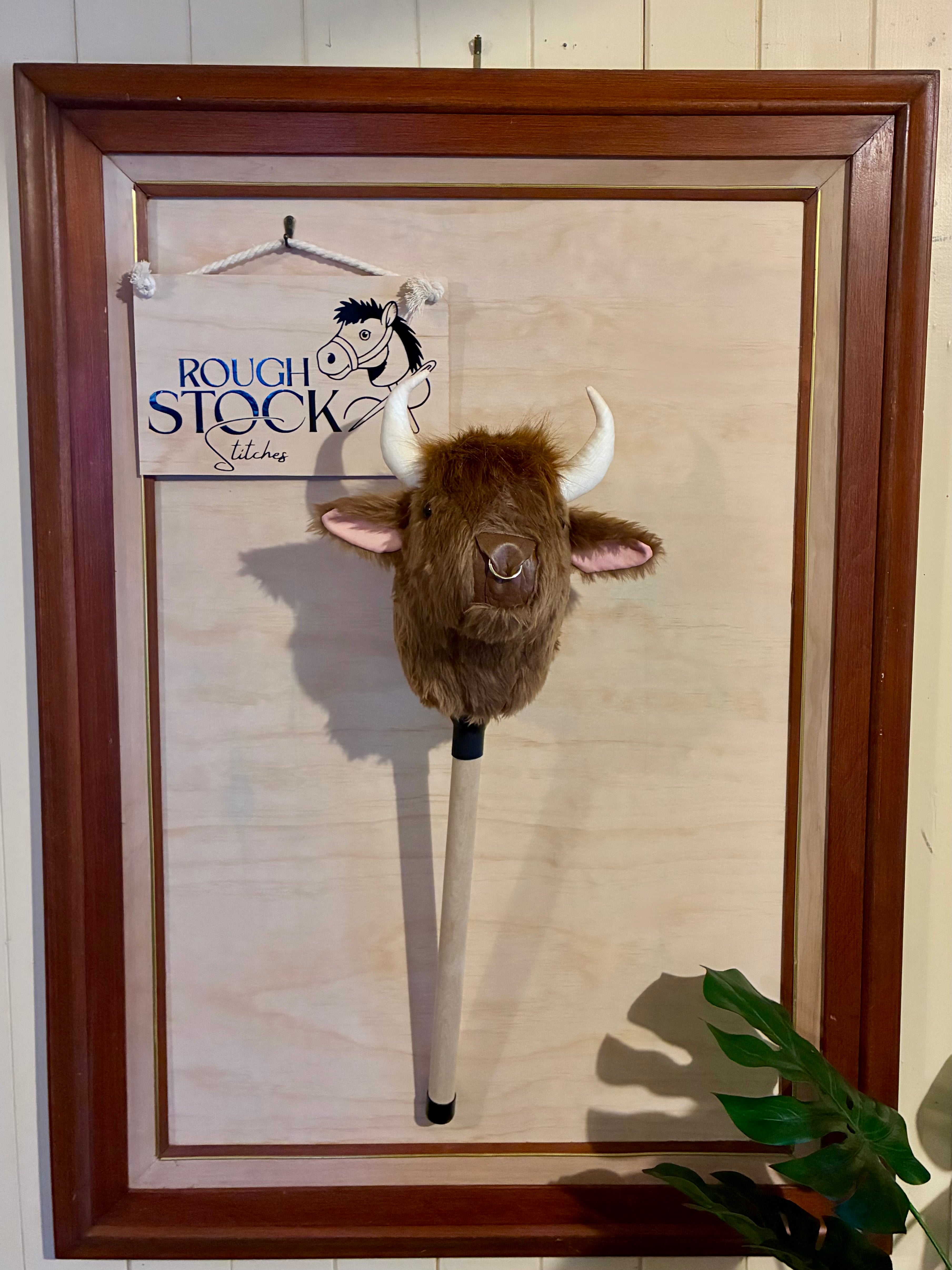 Highland Cow Hobby Horse-Children’s Ride-on Toy