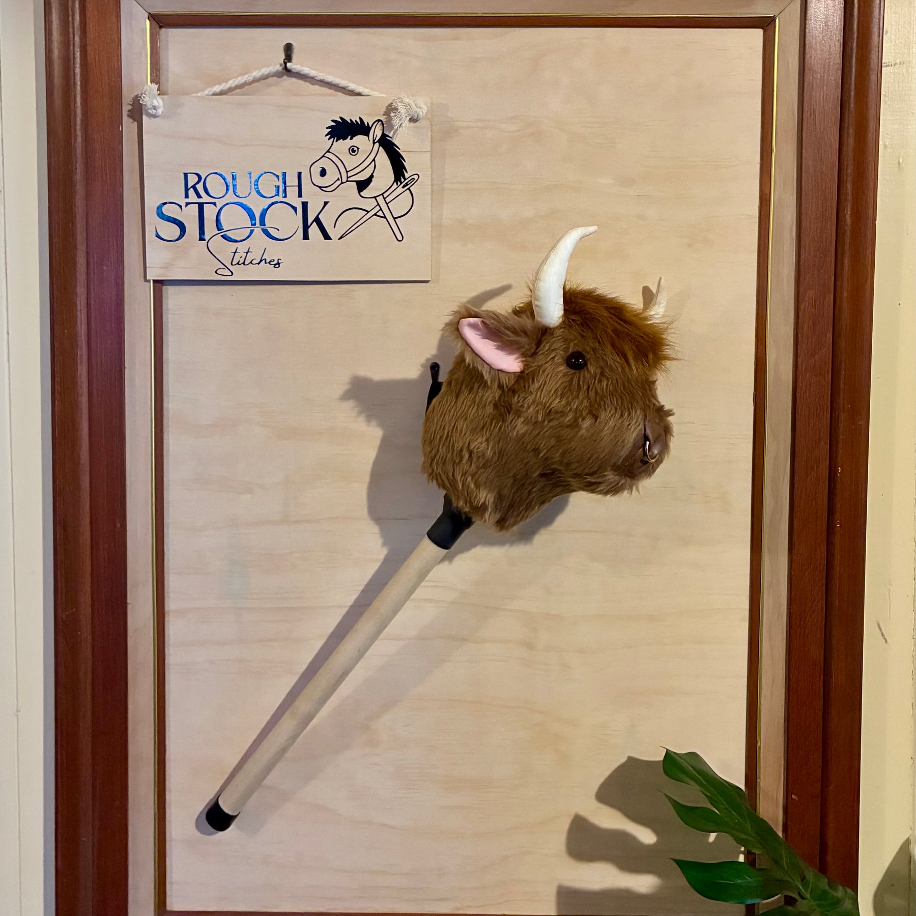 Highland Cow Hobby Horse-Children’s Ride-on Toy
