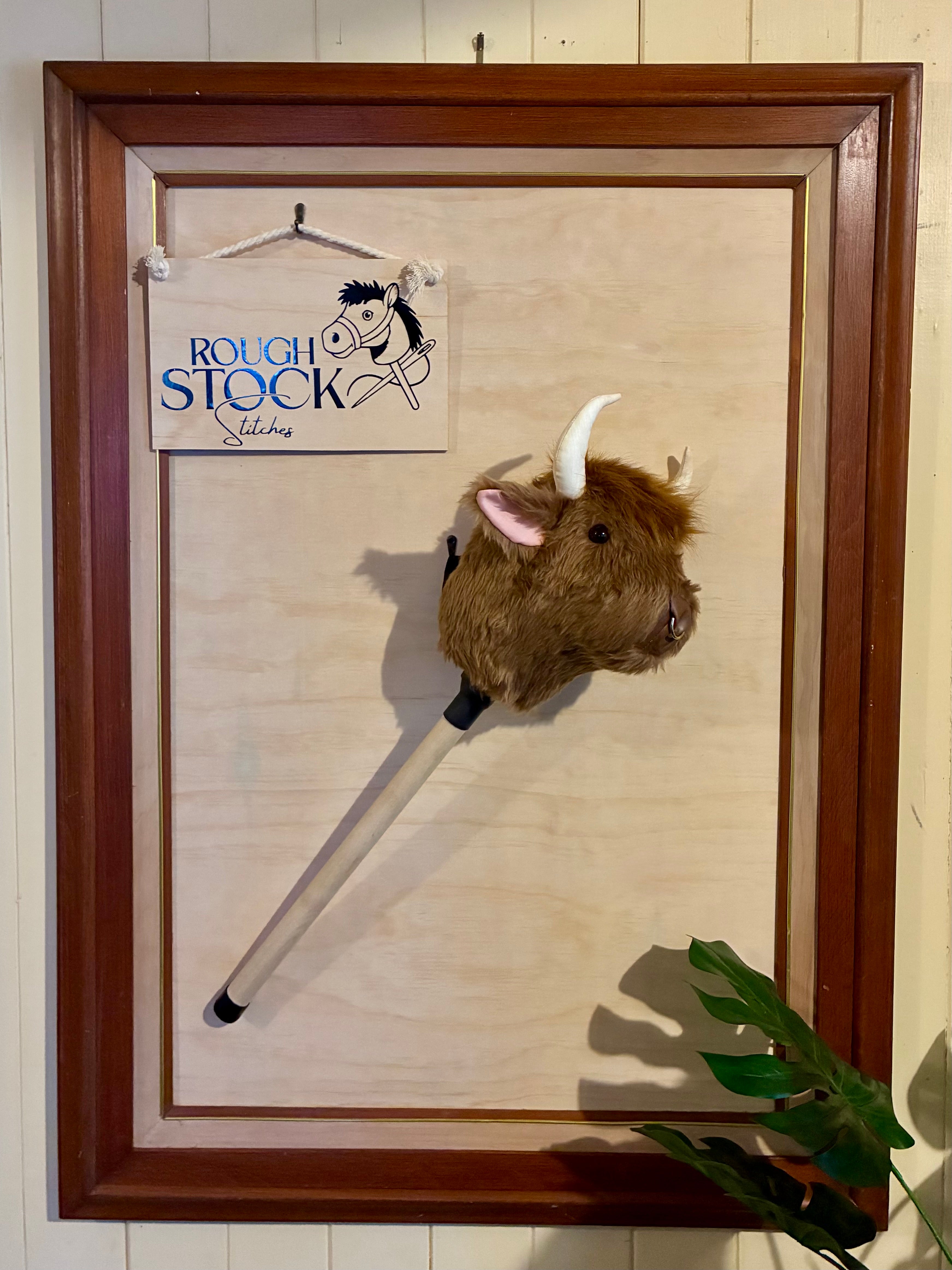 Highland Cow Hobby Horse-Children’s Ride-on Toy