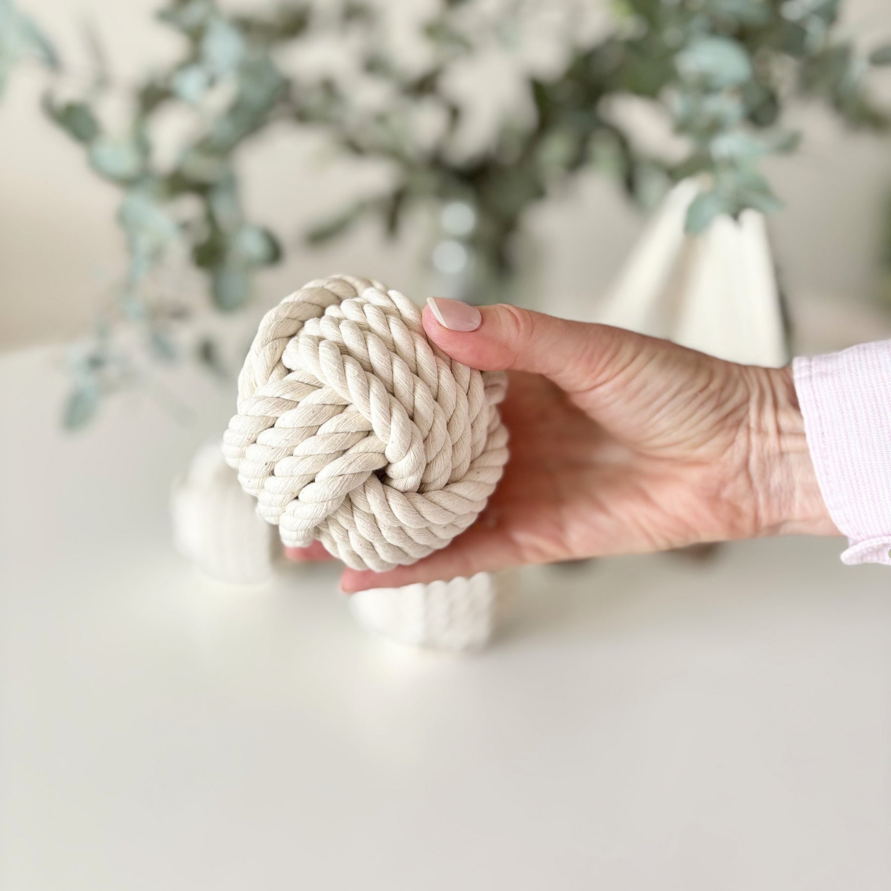 Monkey Fist Nautical Knots - Table Number Holder - Set of 3
