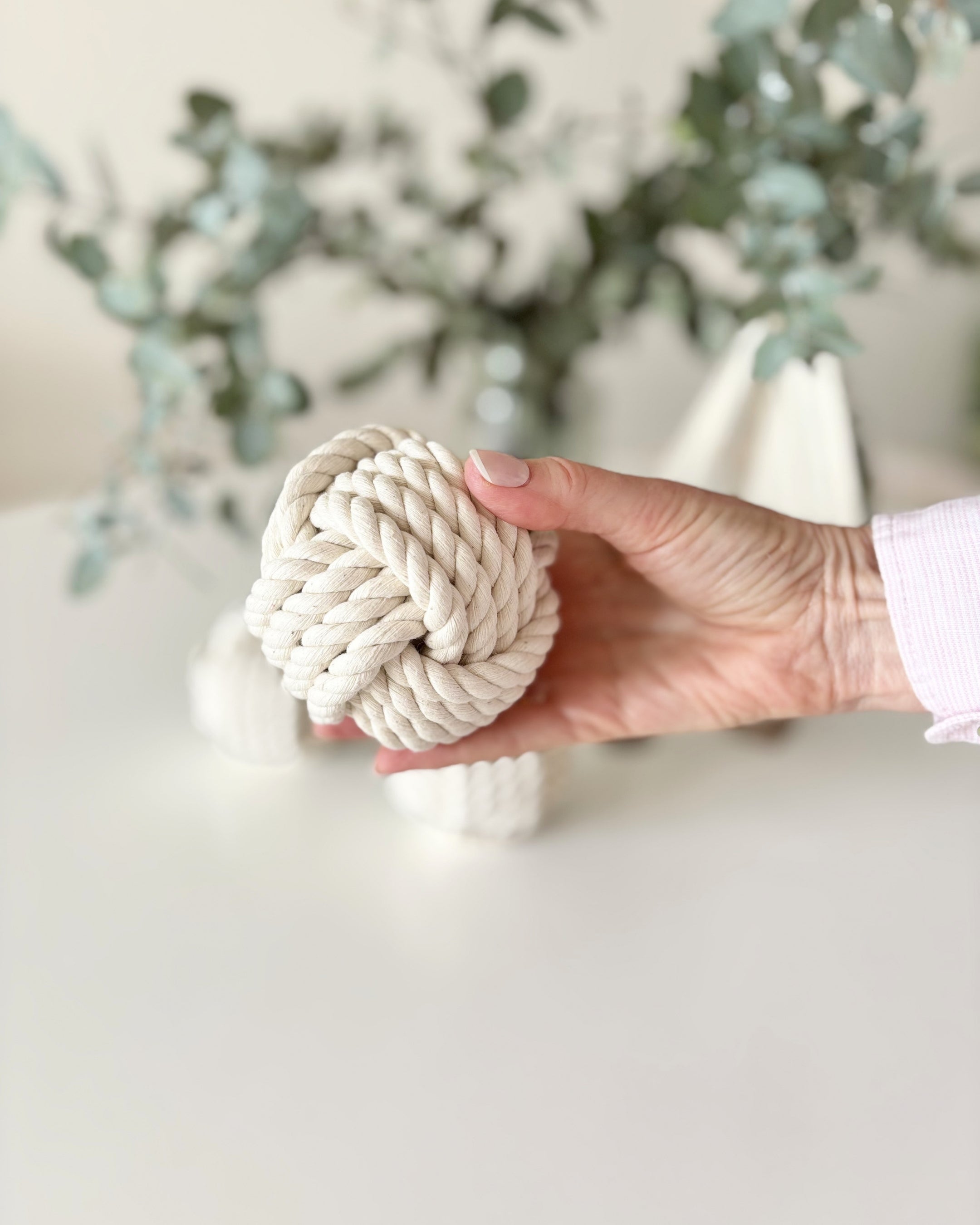 Monkey Fist Nautical Knots - Table Number Holder - Set of 3