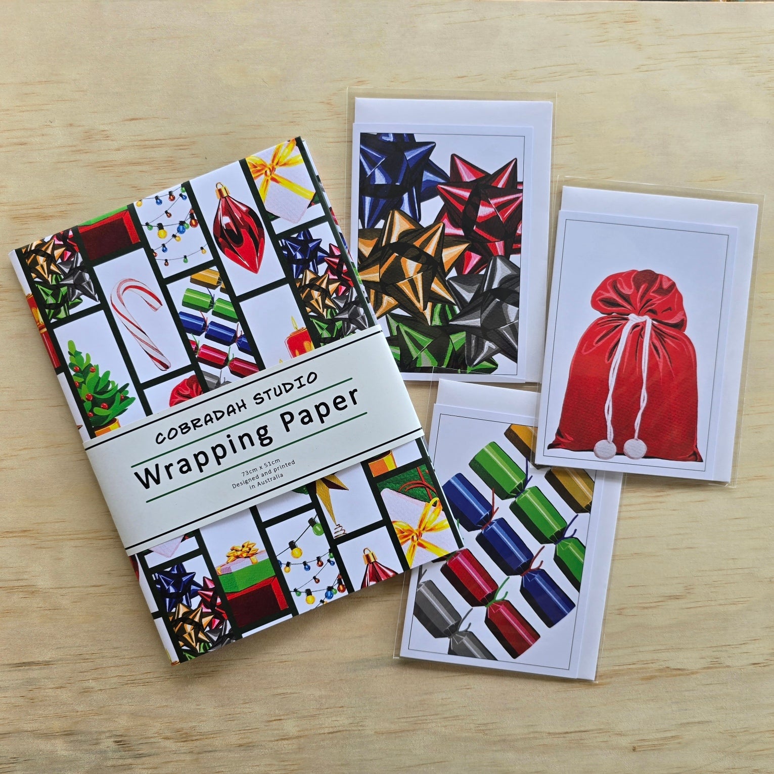 Christmas Joy Gift Wrap and Card Set