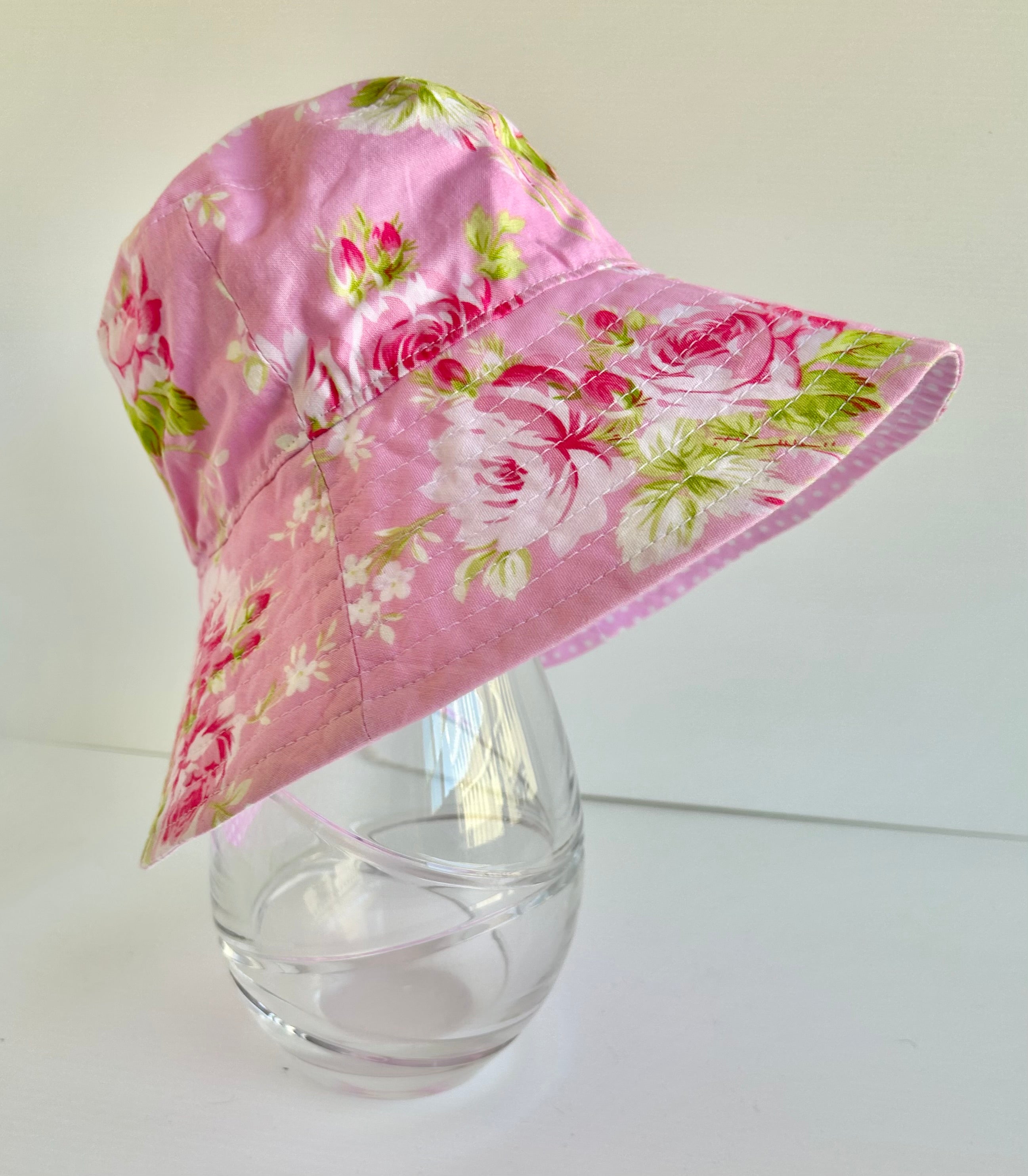 Ready to post- Small size wide brim hats with chin strap- reduced price