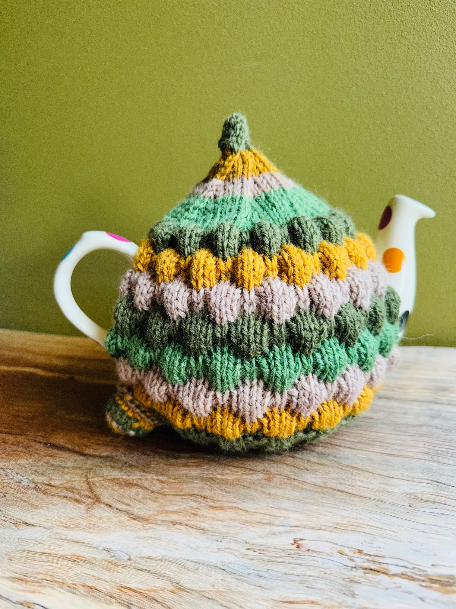 Teapot Cosy - Earthy tones - 100% wool