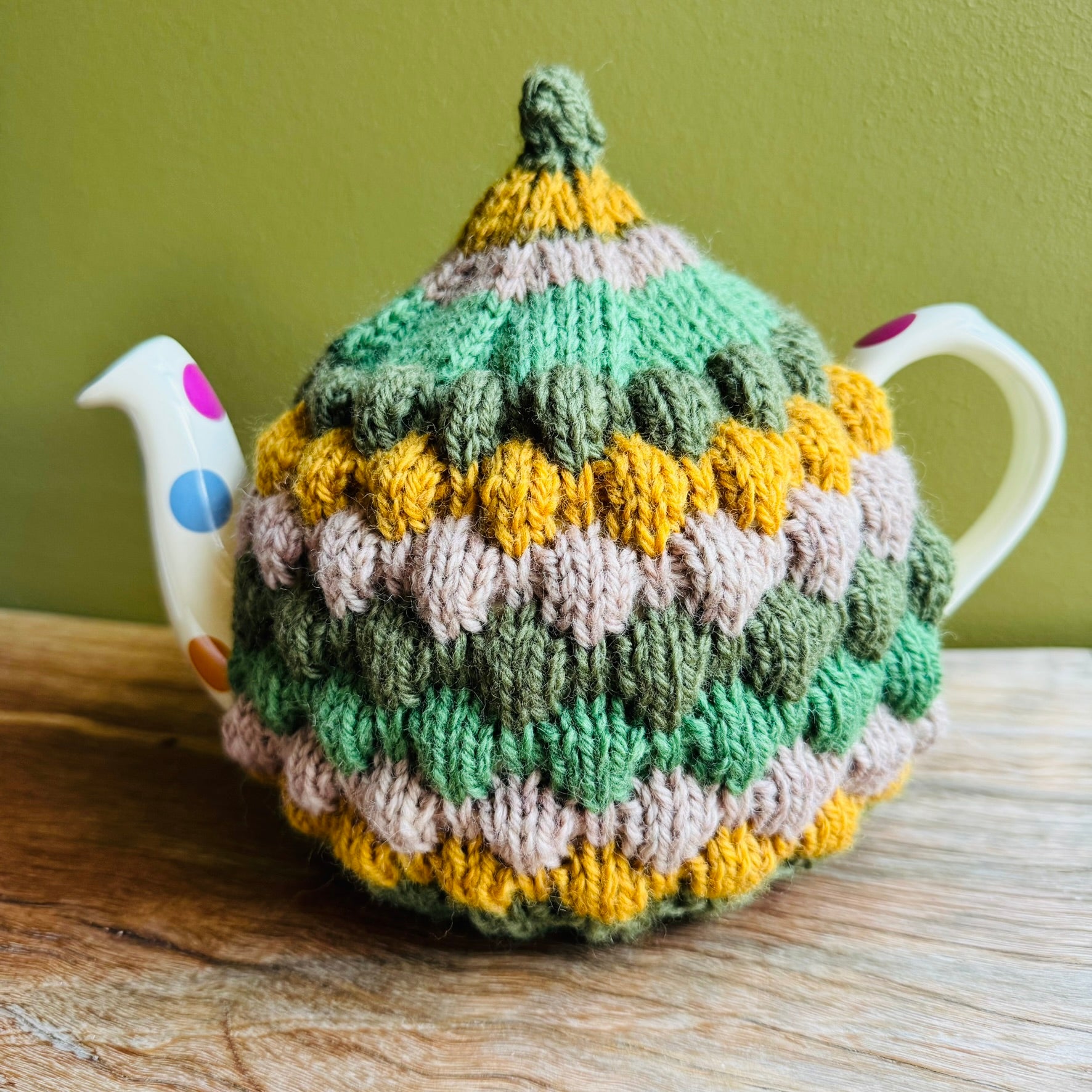 Teapot Cosy - Earthy tones - 100% wool