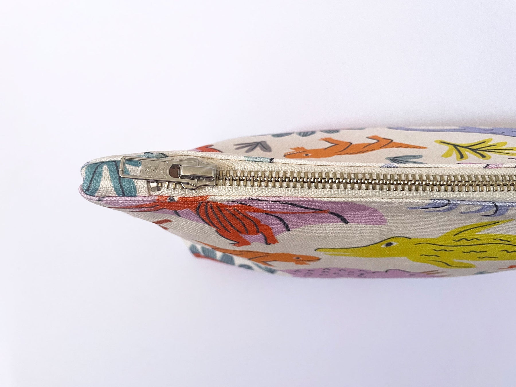 Handmade Make-up, Travel, Clutch Fabric Zip Purse - Dinos