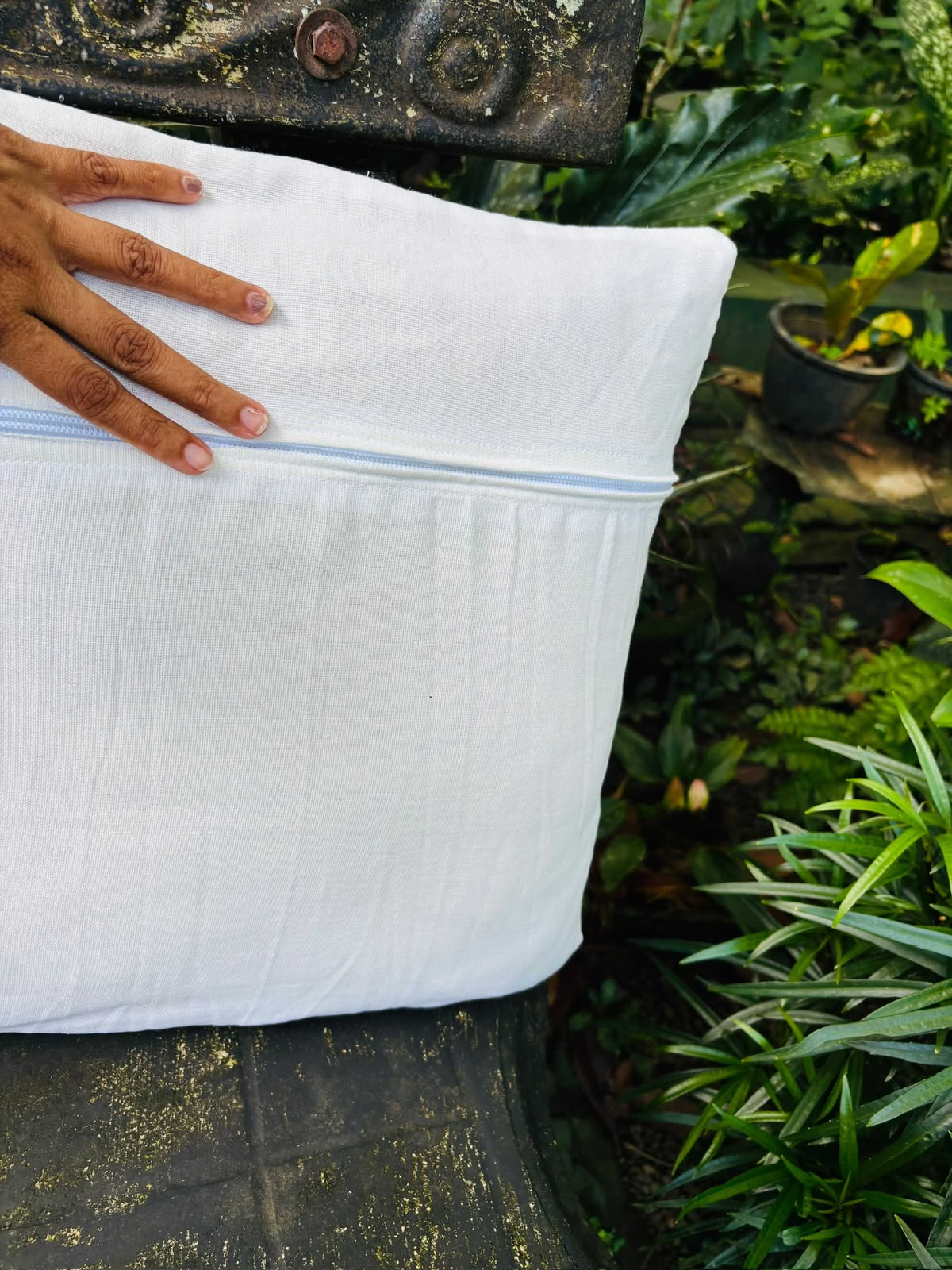 Hand Embroidered Floral Cushion/Pillow Cover