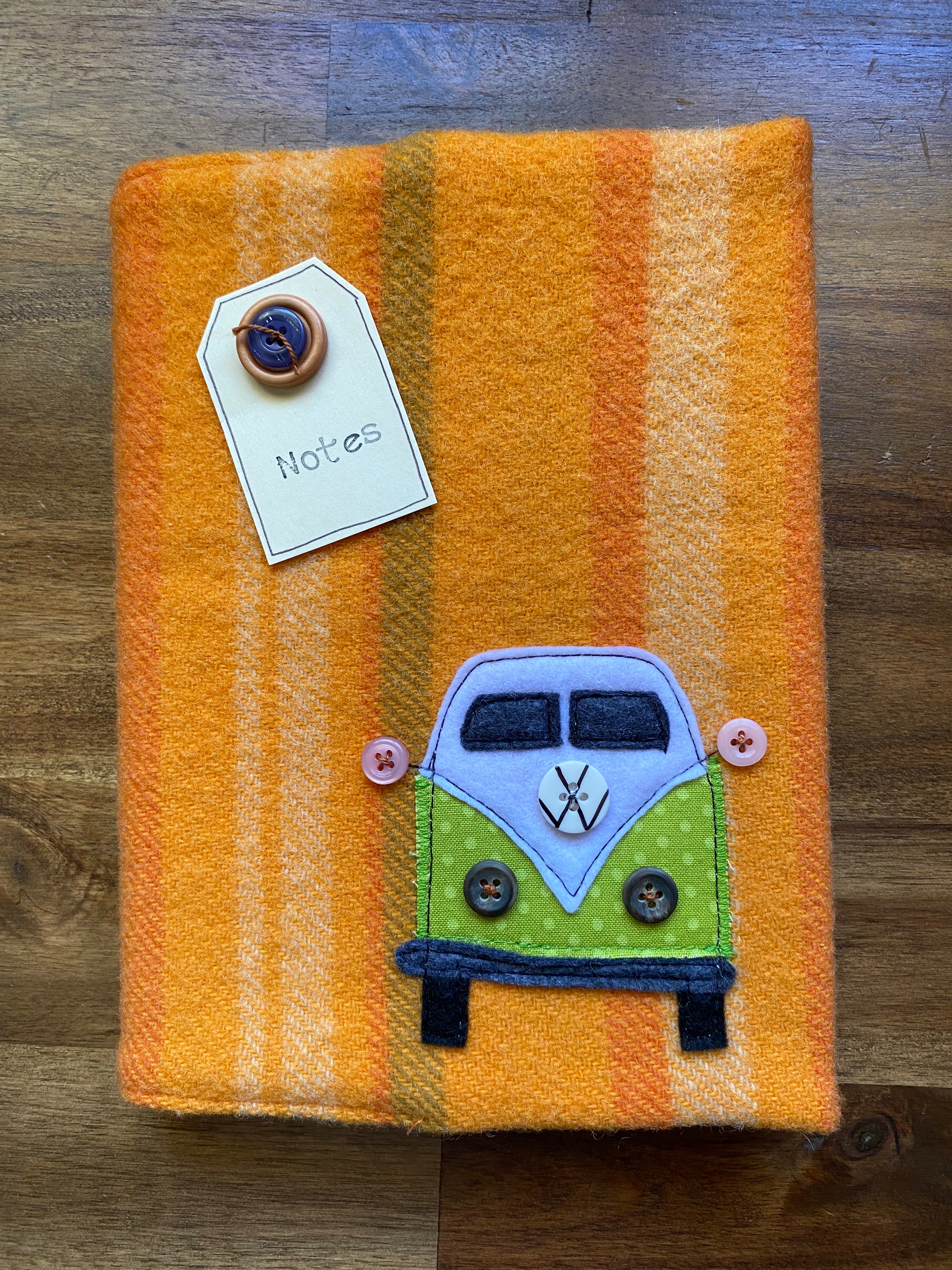 A5 Upcycled Notebook Kombi - Orange
