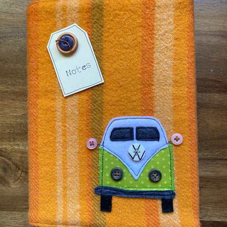 A5 Upcycled Notebook Kombi - Orange