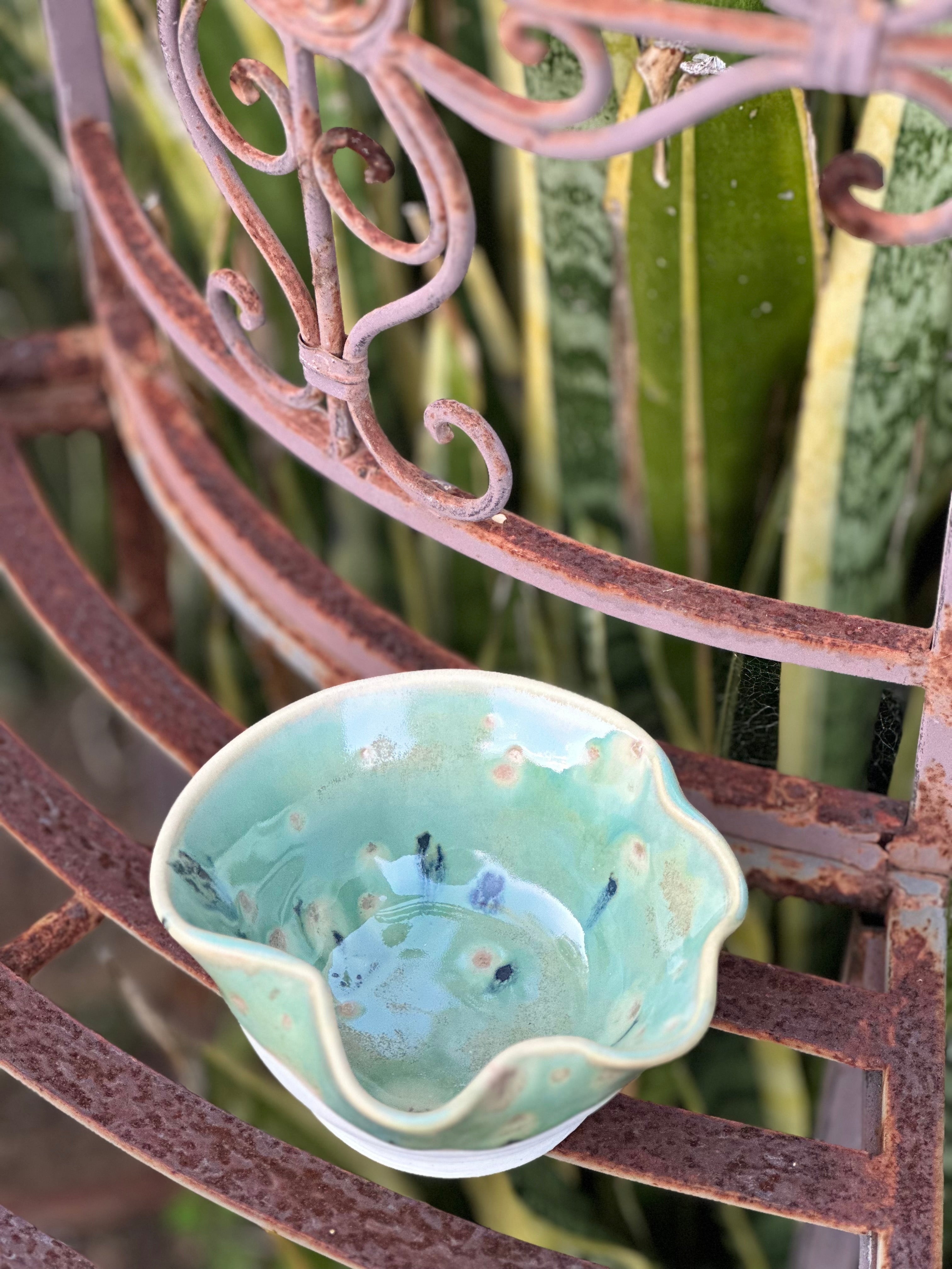 Wildflowers Aurora Porcelain Bowl | Handmade Ceramic Rice Bowl | Organic Bowl