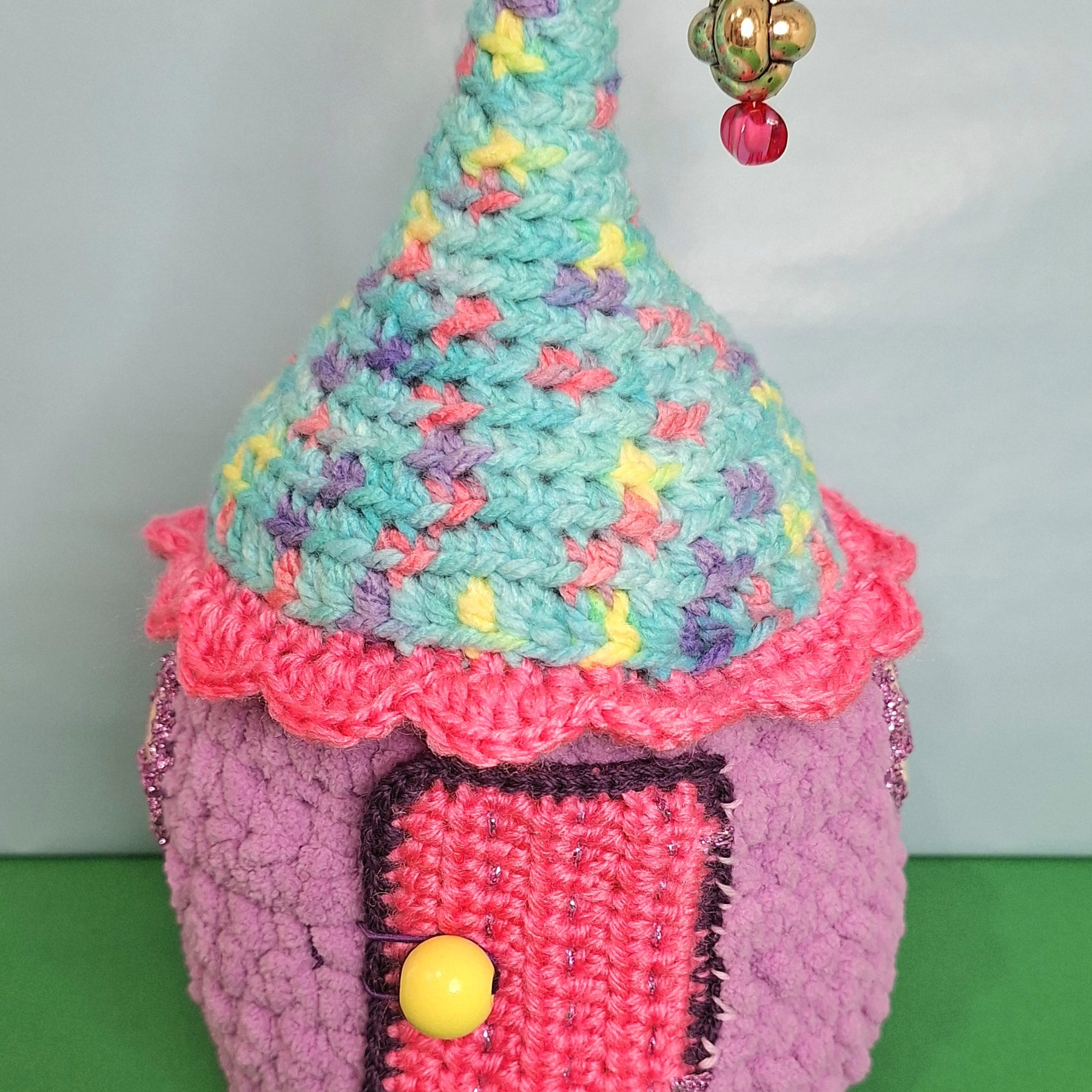 Enchanted Crochet Fairy House Play Set with Two Fairies