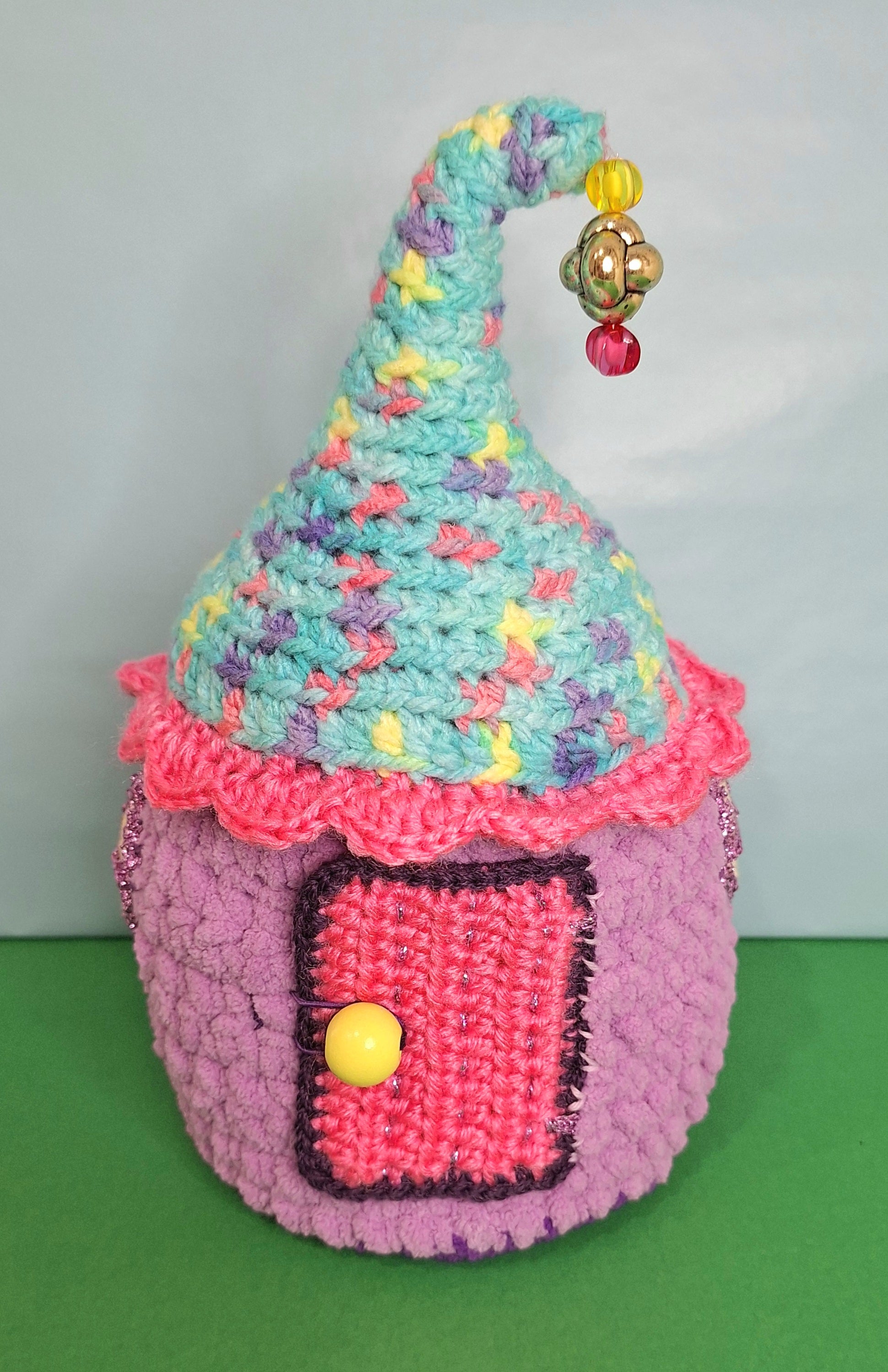 Enchanted Crochet Fairy House Play Set with Two Fairies