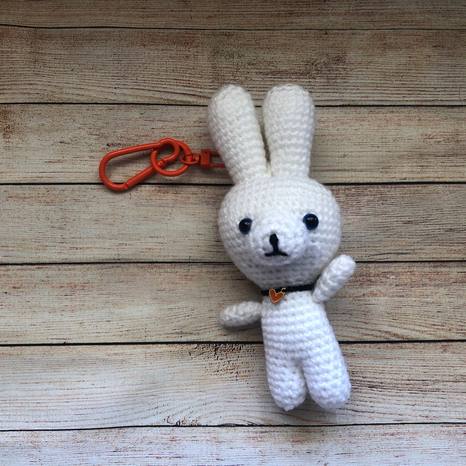 Crochet Bunny Keychain | Handmade Amigurumi Rabbit | White Bunny Bag Charm