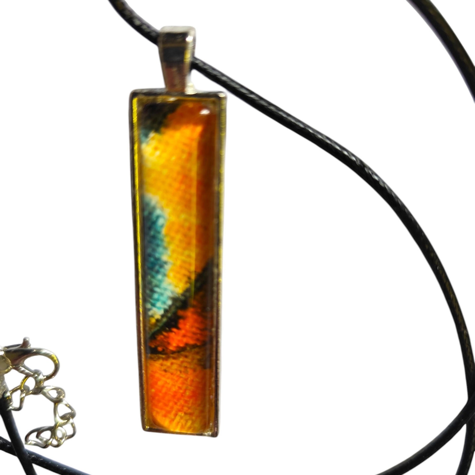 Landscape Pendant Necklace, Wearable Original Painting