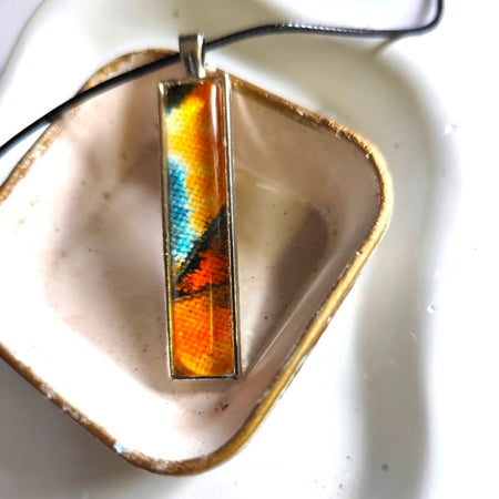 Landscape Pendant Necklace, Wearable Original Painting