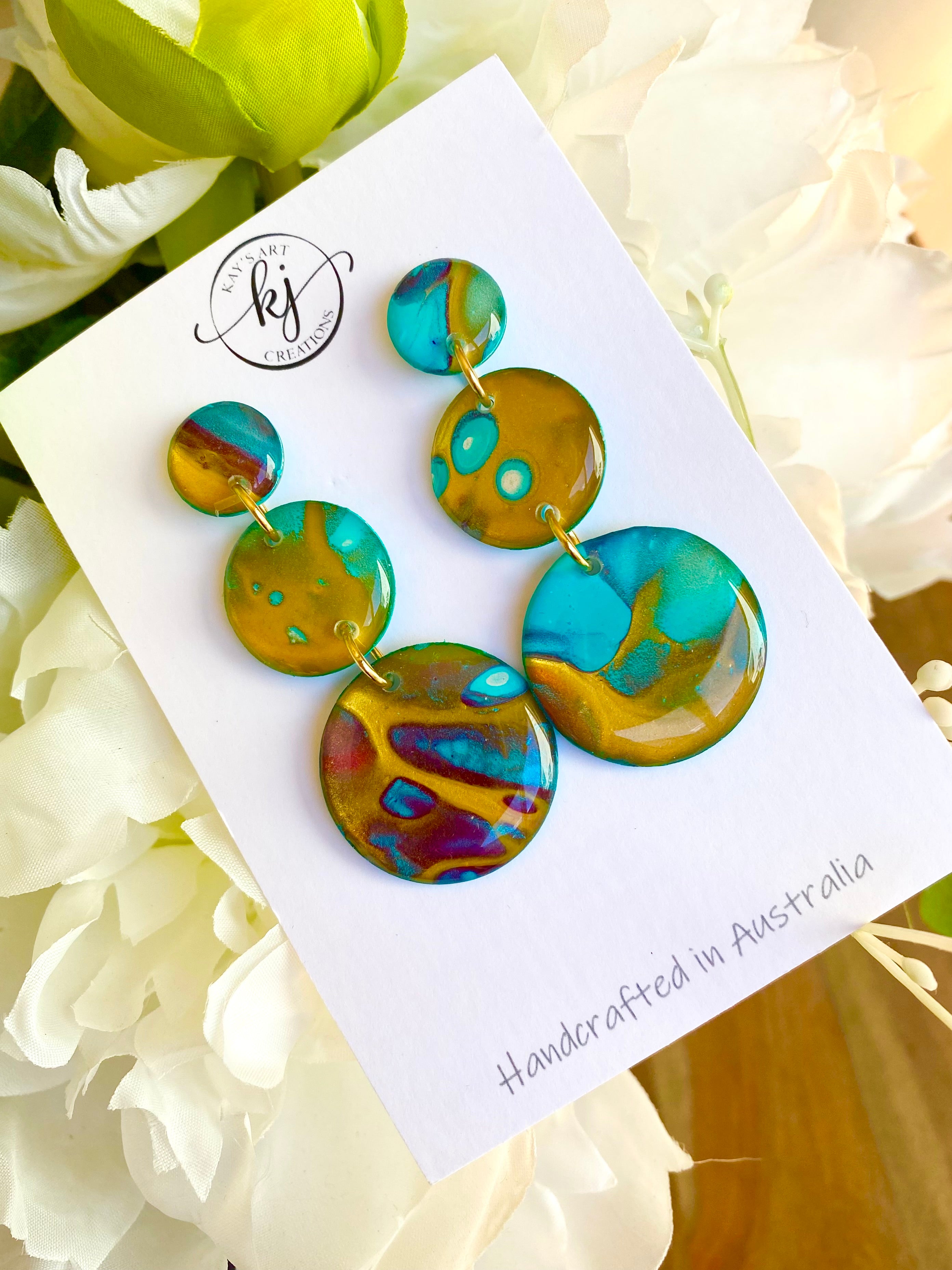 Artisan Statement Stud Dangle Earrings