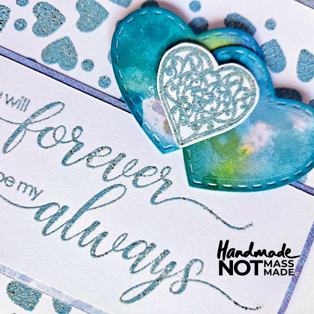 "Forever always", elegant, anniversary card