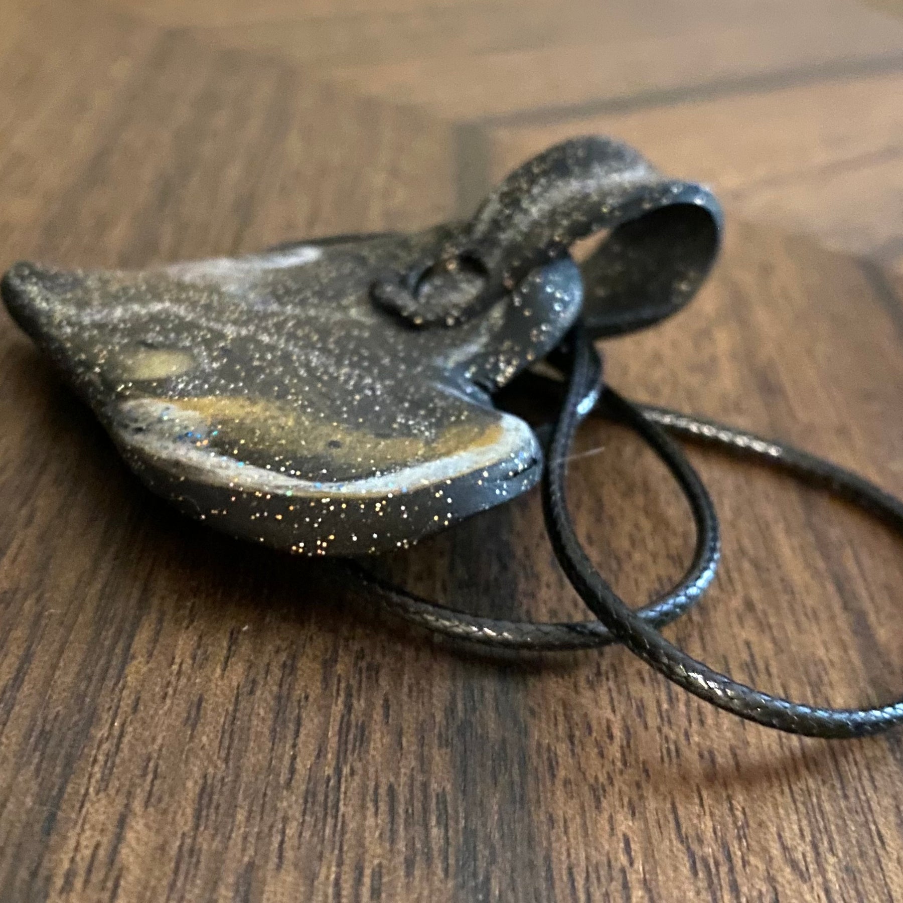 Galaxy Heart Polymer Clay Pendant- Handmade One of A Kind Pendant