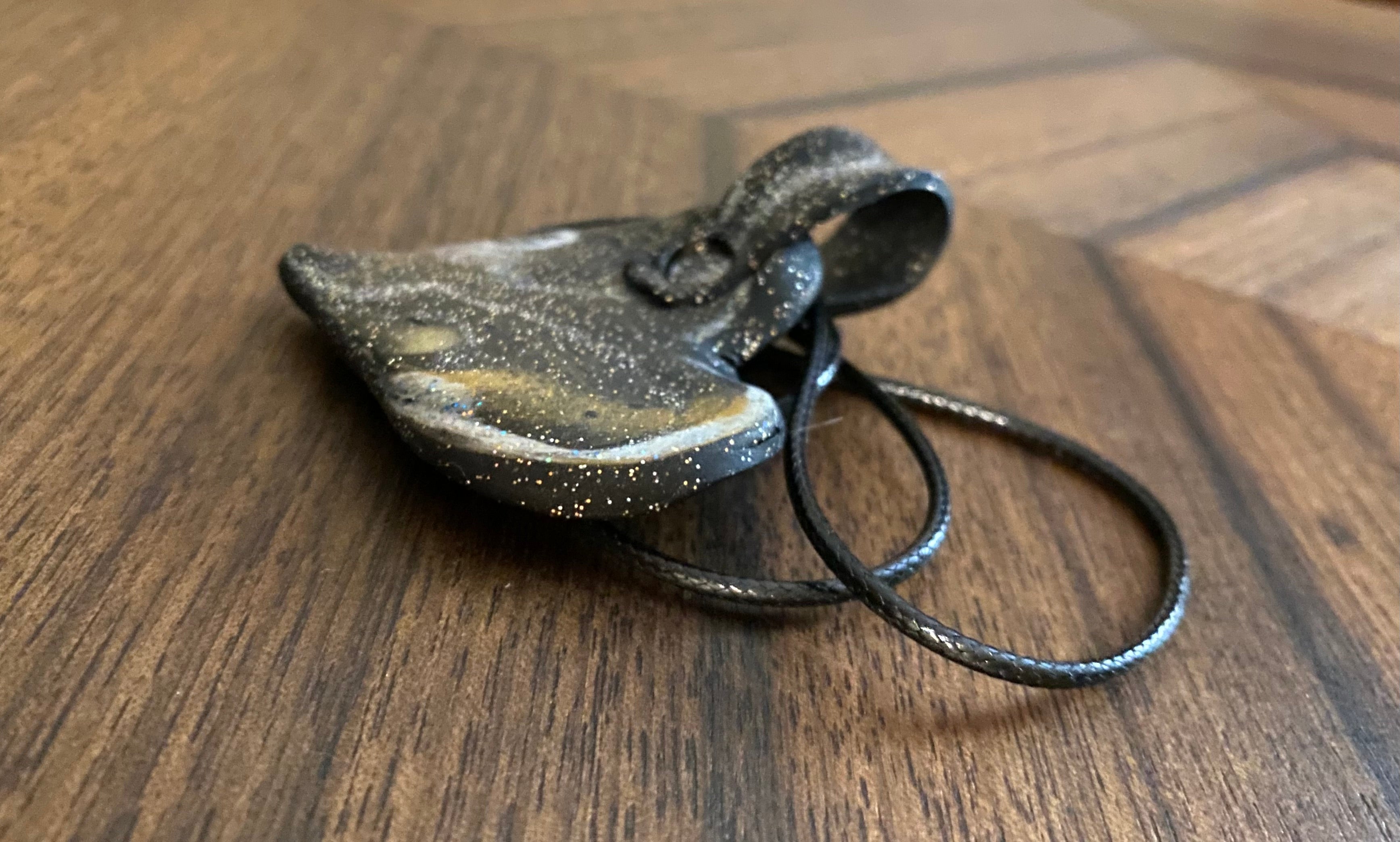 Galaxy Heart Polymer Clay Pendant- Handmade One of A Kind Pendant