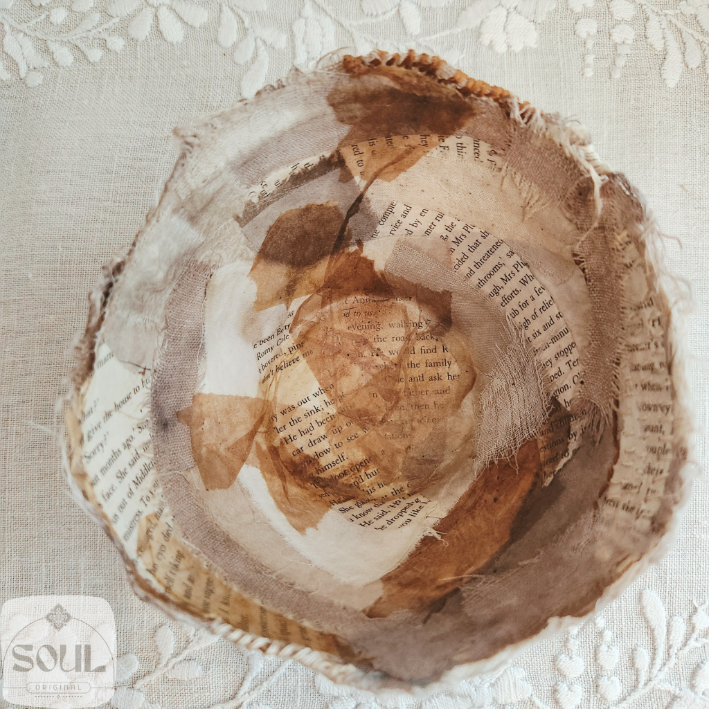 Textile Art Bowl – Natural & Earthy (2)