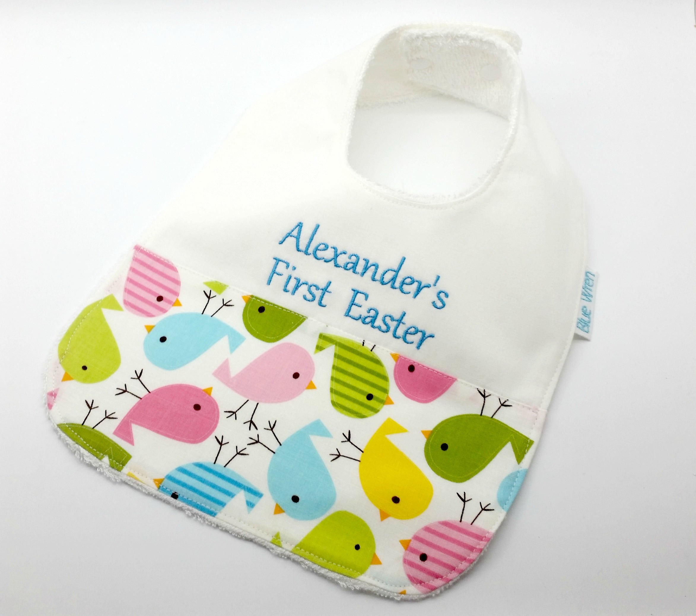 Easter Baby Bib Little Chicks Personalised Gift for Baby