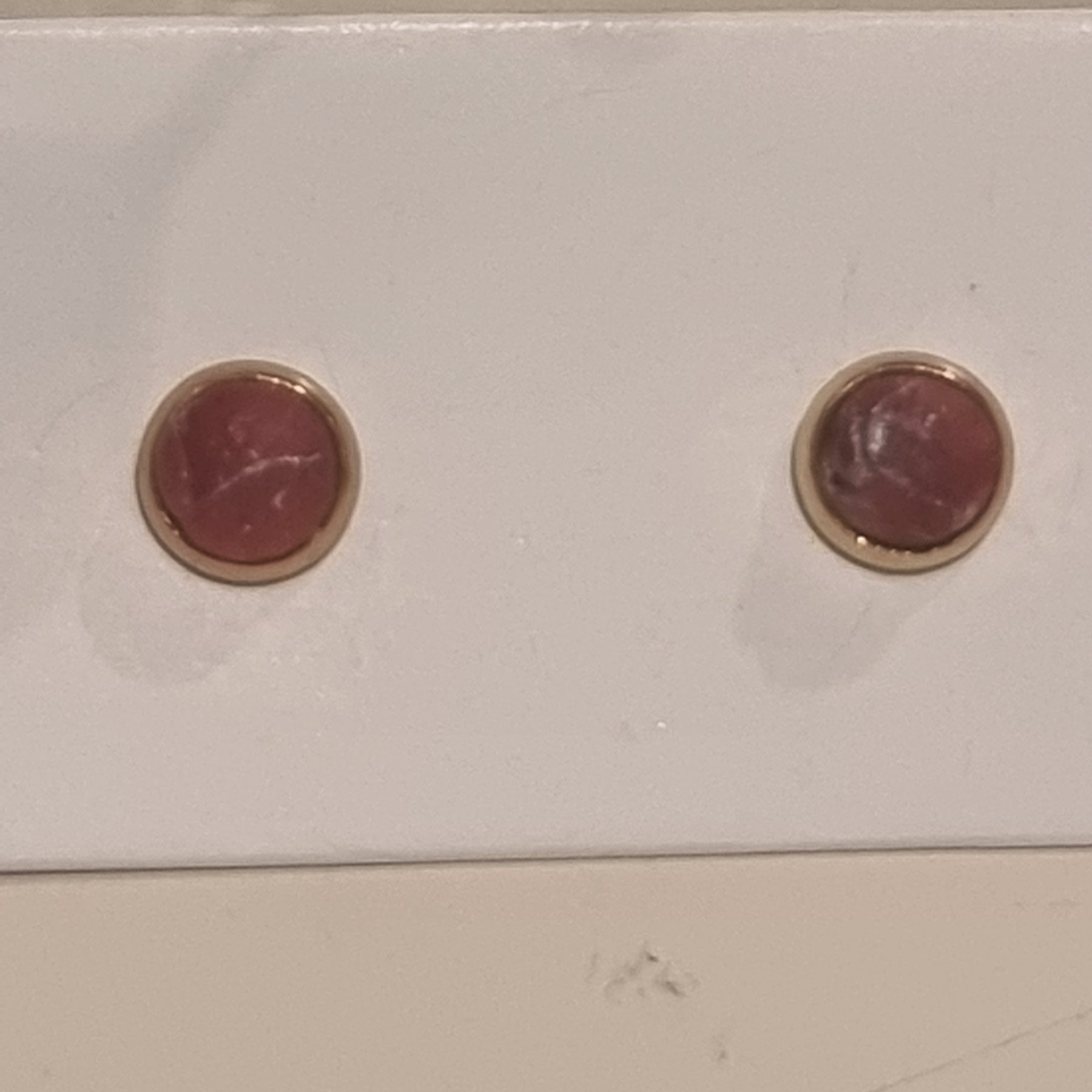 Red Agate Studs