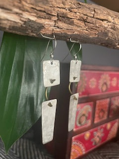 Double Silver Dangles
