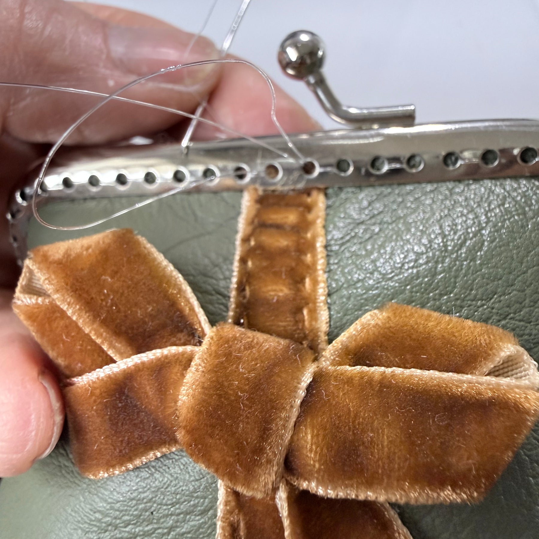 Coin purse with bow accent