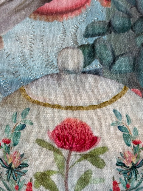 Crossbody Bag - Unique - Embroidered - Textile Art - Collage