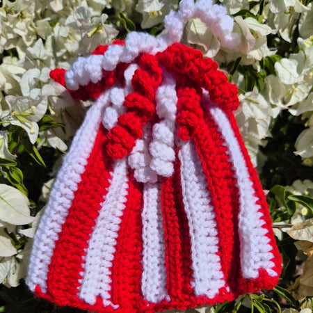Red & White Striped Beanie